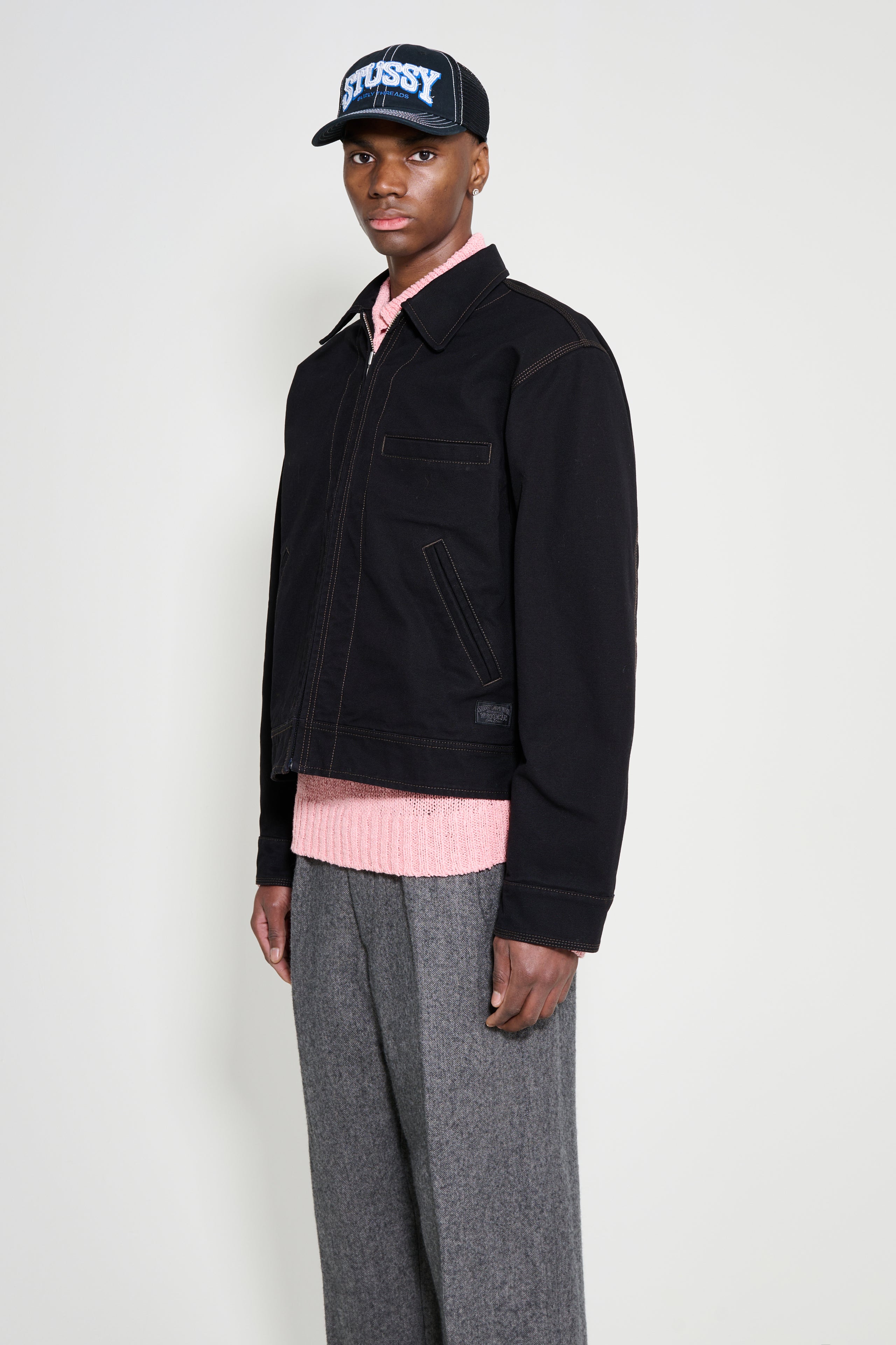 Stüssy Work Jacket Collared Black