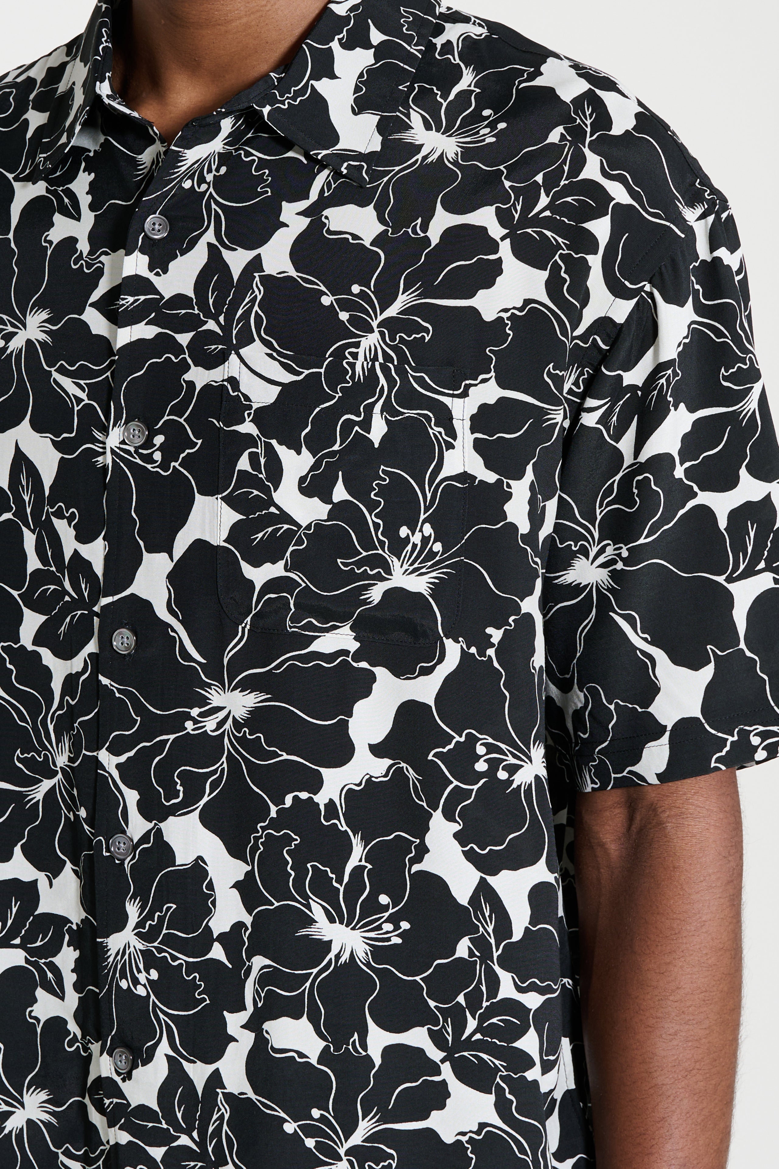 Stüssy Floral Hawaiian Shirt Black