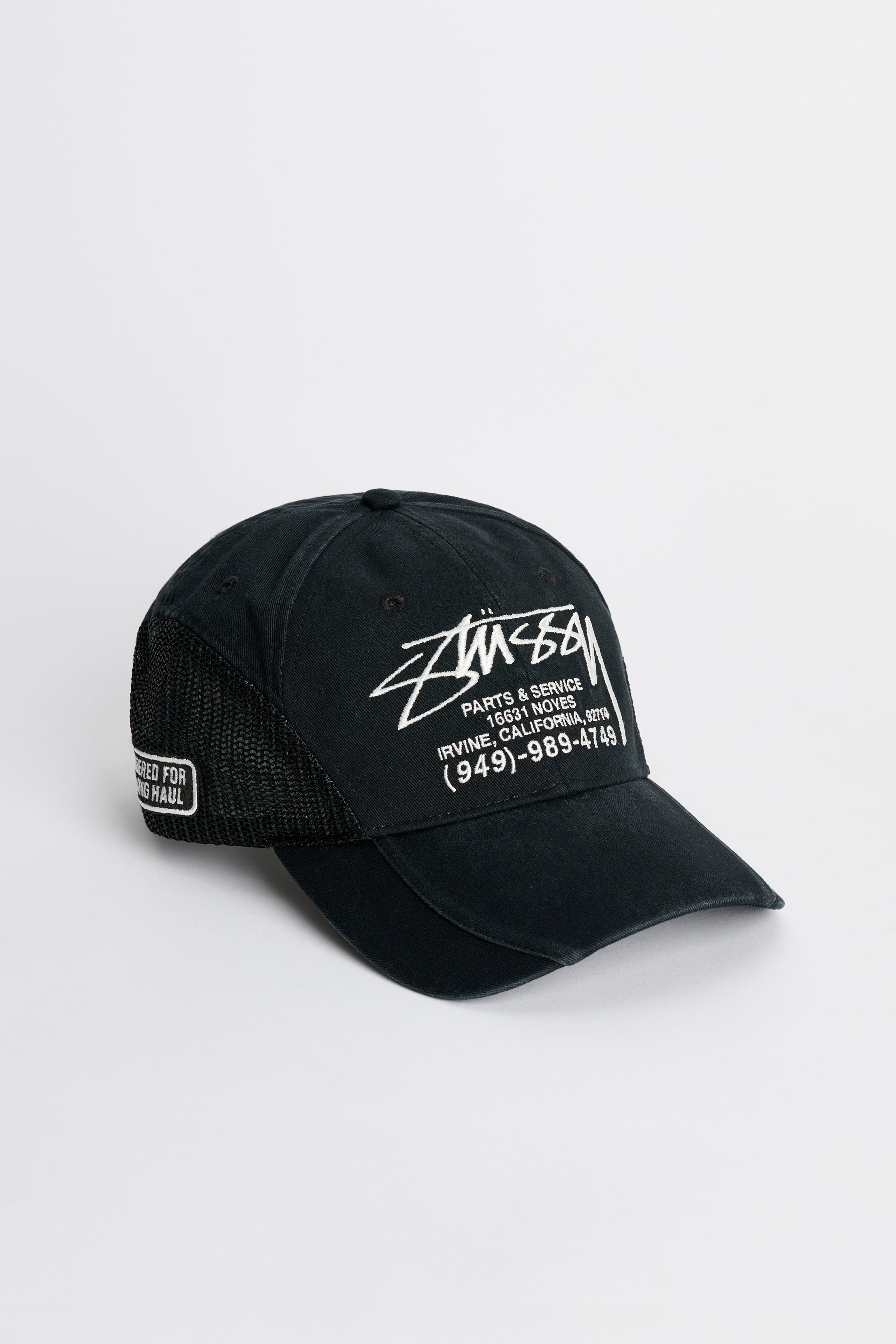 Stüssy Lp Service Mesh Strapback Cap Black