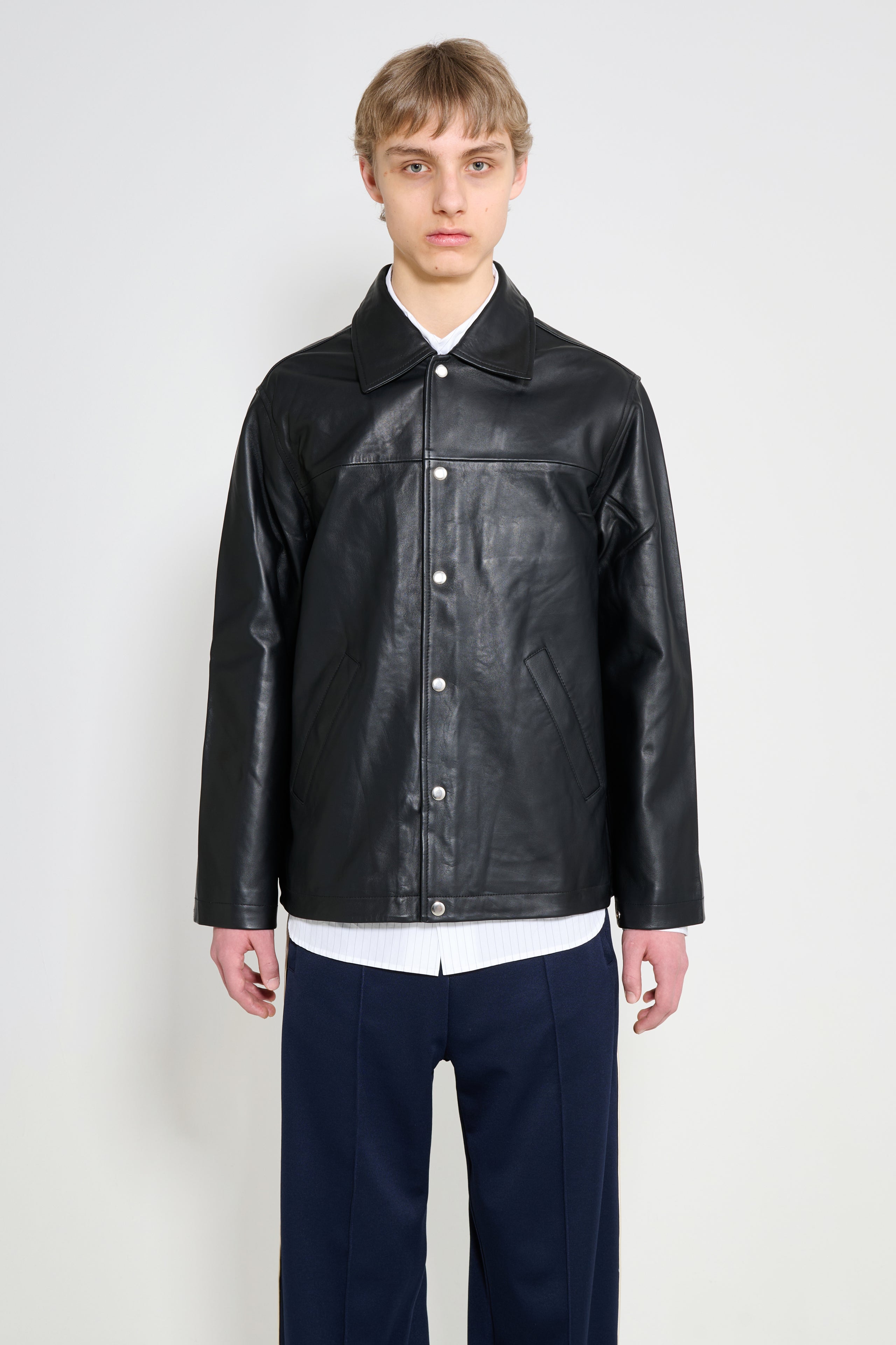 Sunflower Coach Leather Jacket Black