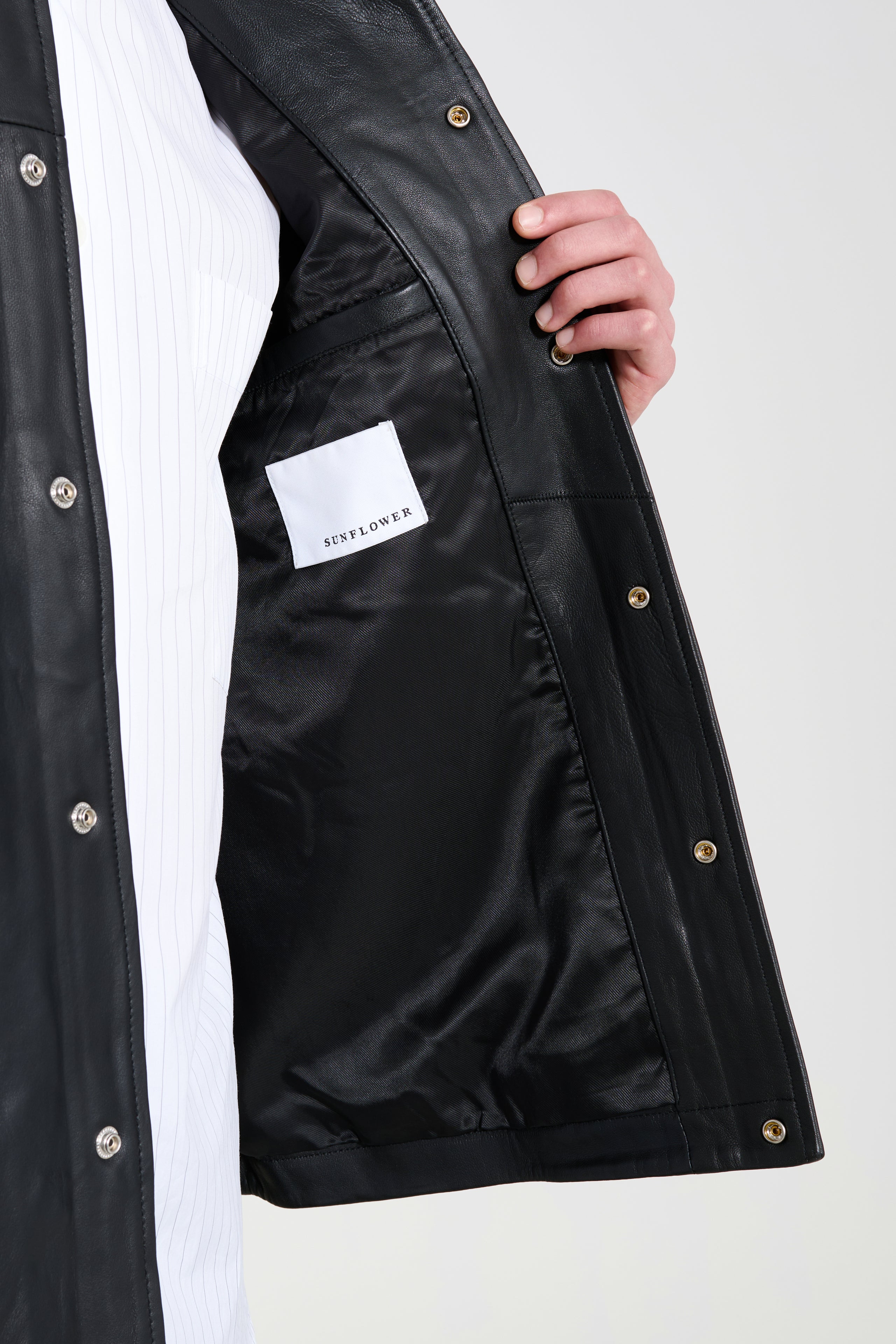 Sunflower Coach Leather Jacket Black