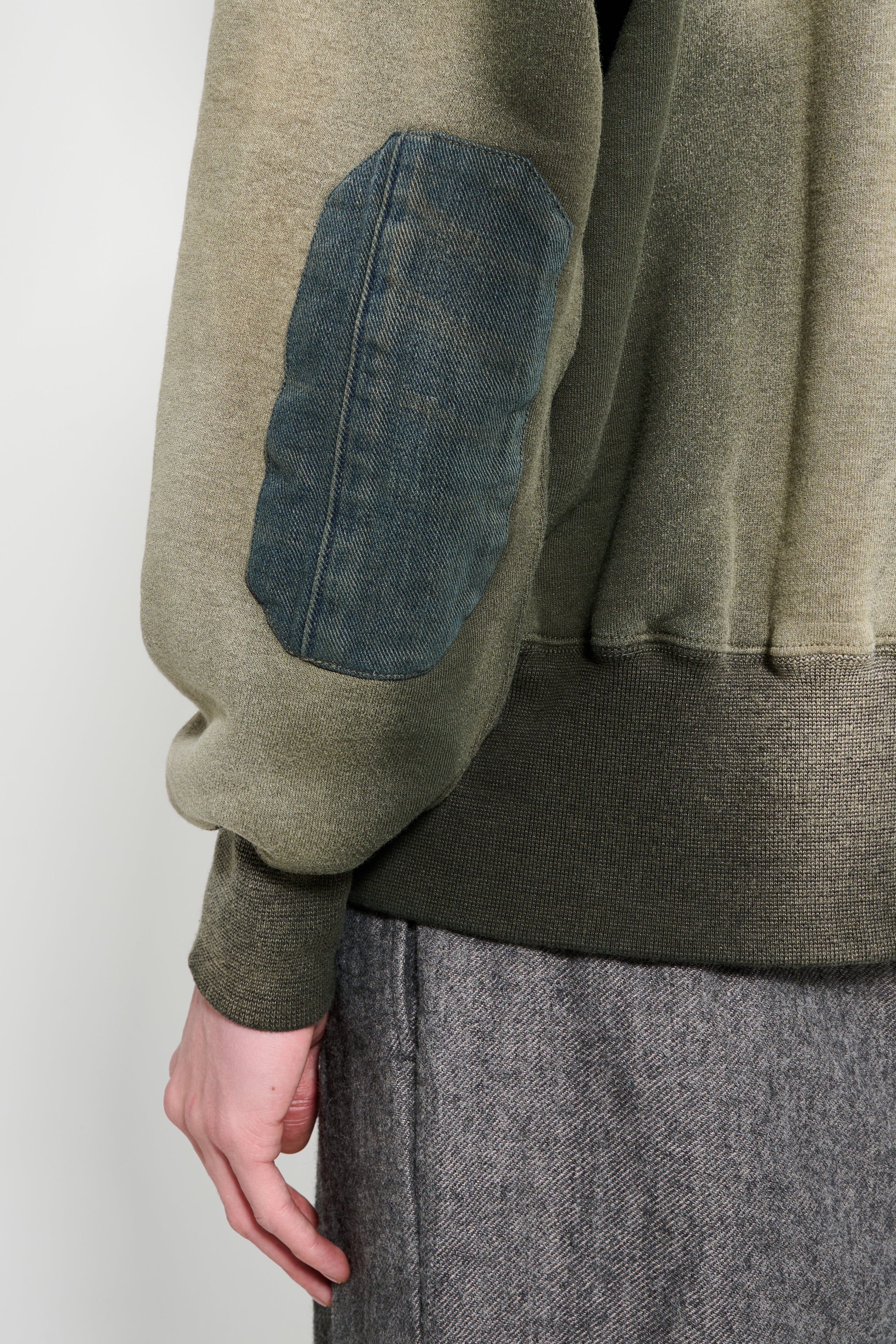 Taiga Takahashi Hooded Sweat Shirt Bleached Deep Green