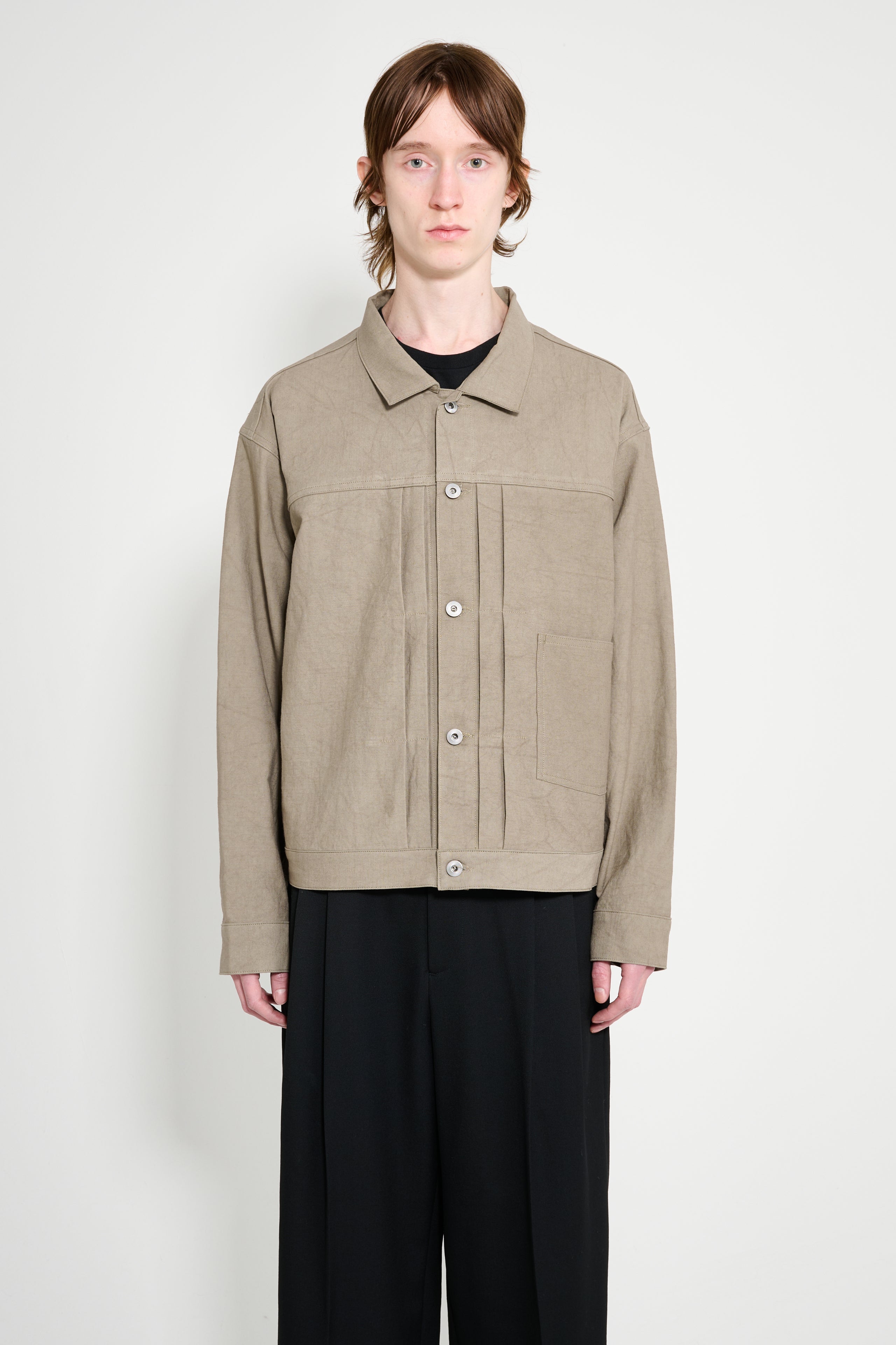 Taiga Takahashi Buckle-Backed Jacket Beige