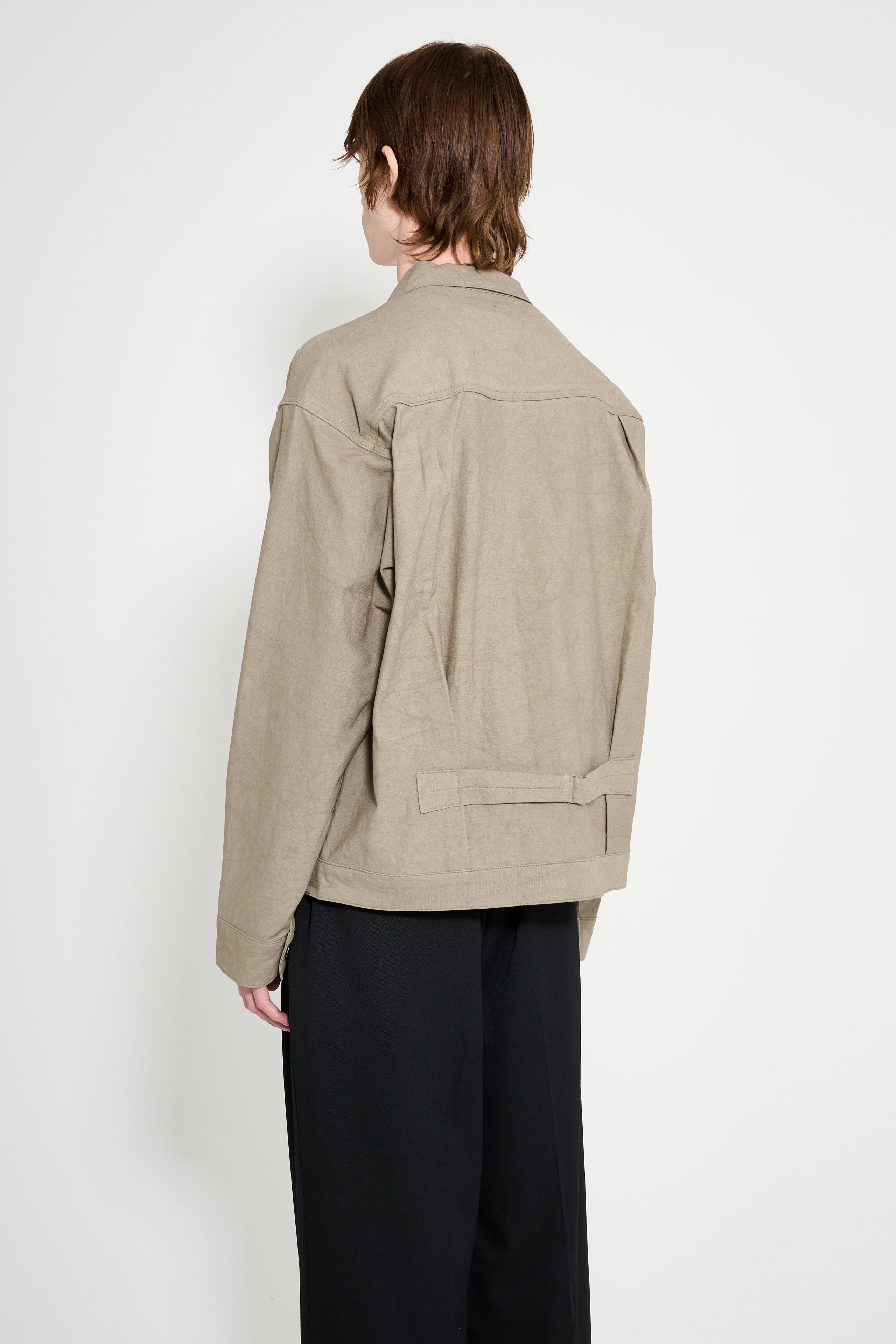 Taiga Takahashi Buckle-Backed Jacket Beige