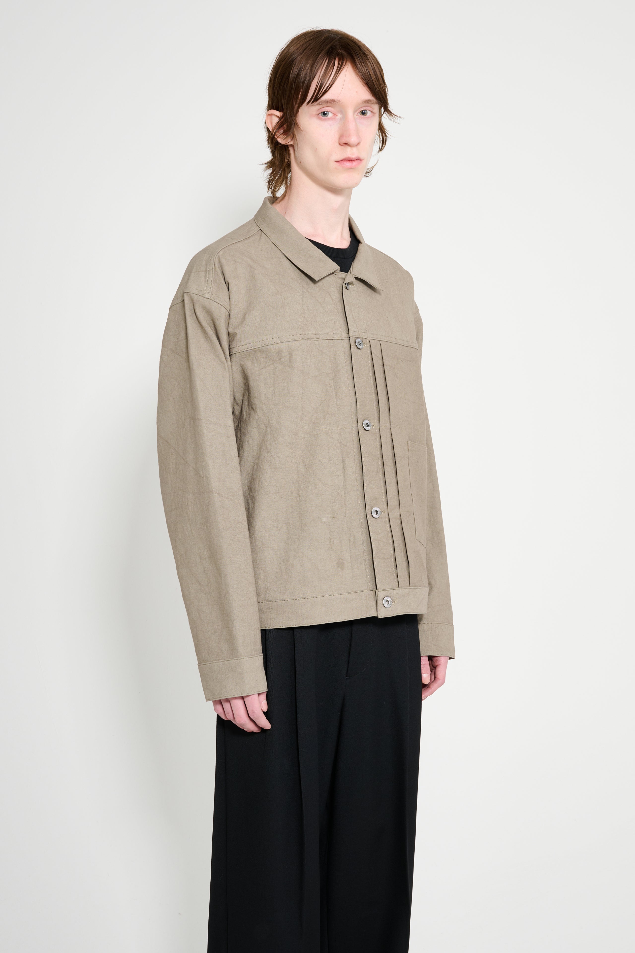 Taiga Takahashi Buckle-Backed Jacket Beige