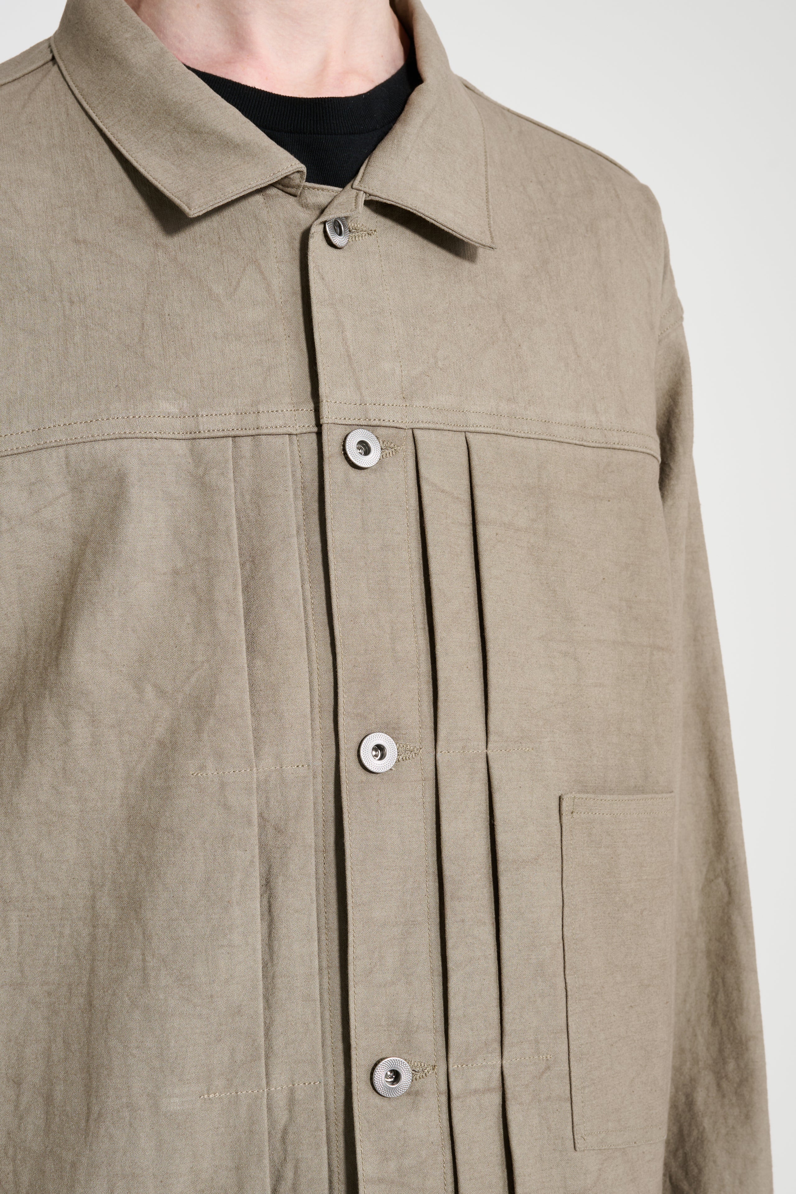Taiga Takahashi Buckle-Backed Jacket Beige