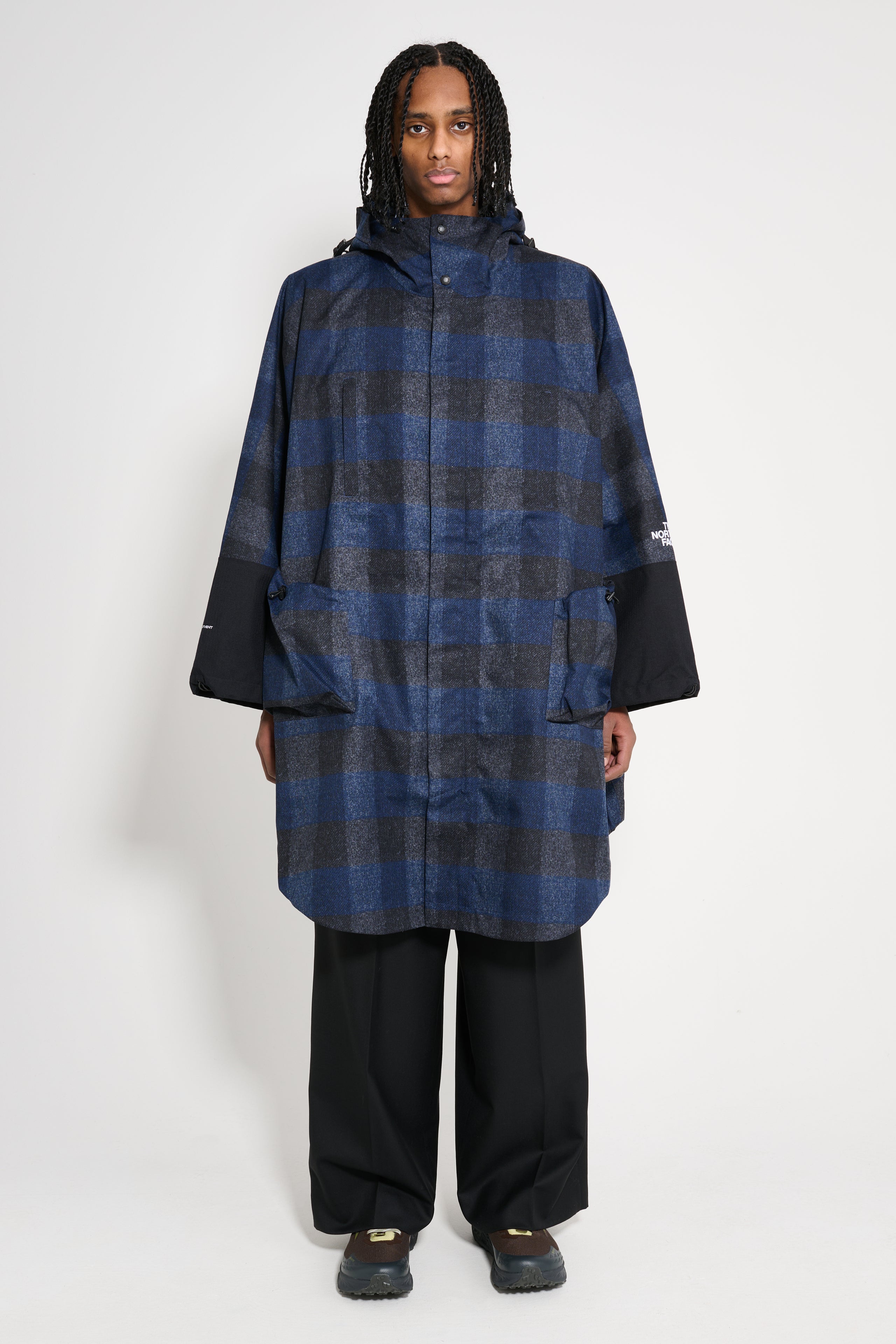 The North Face Hardshell Poncho Jacket Summit Navy Plaid