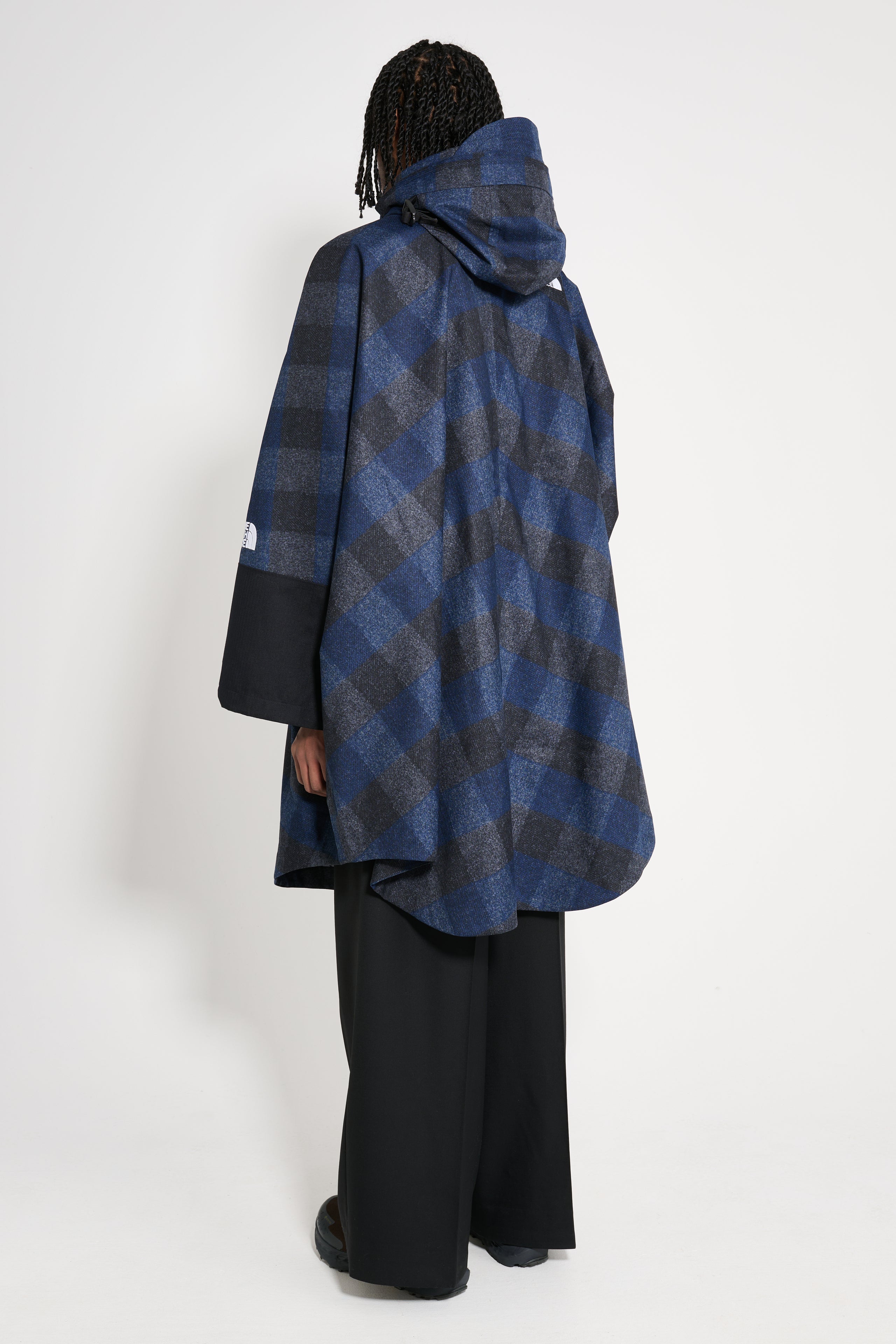 The North Face Hardshell Poncho Jacket Summit Navy Plaid