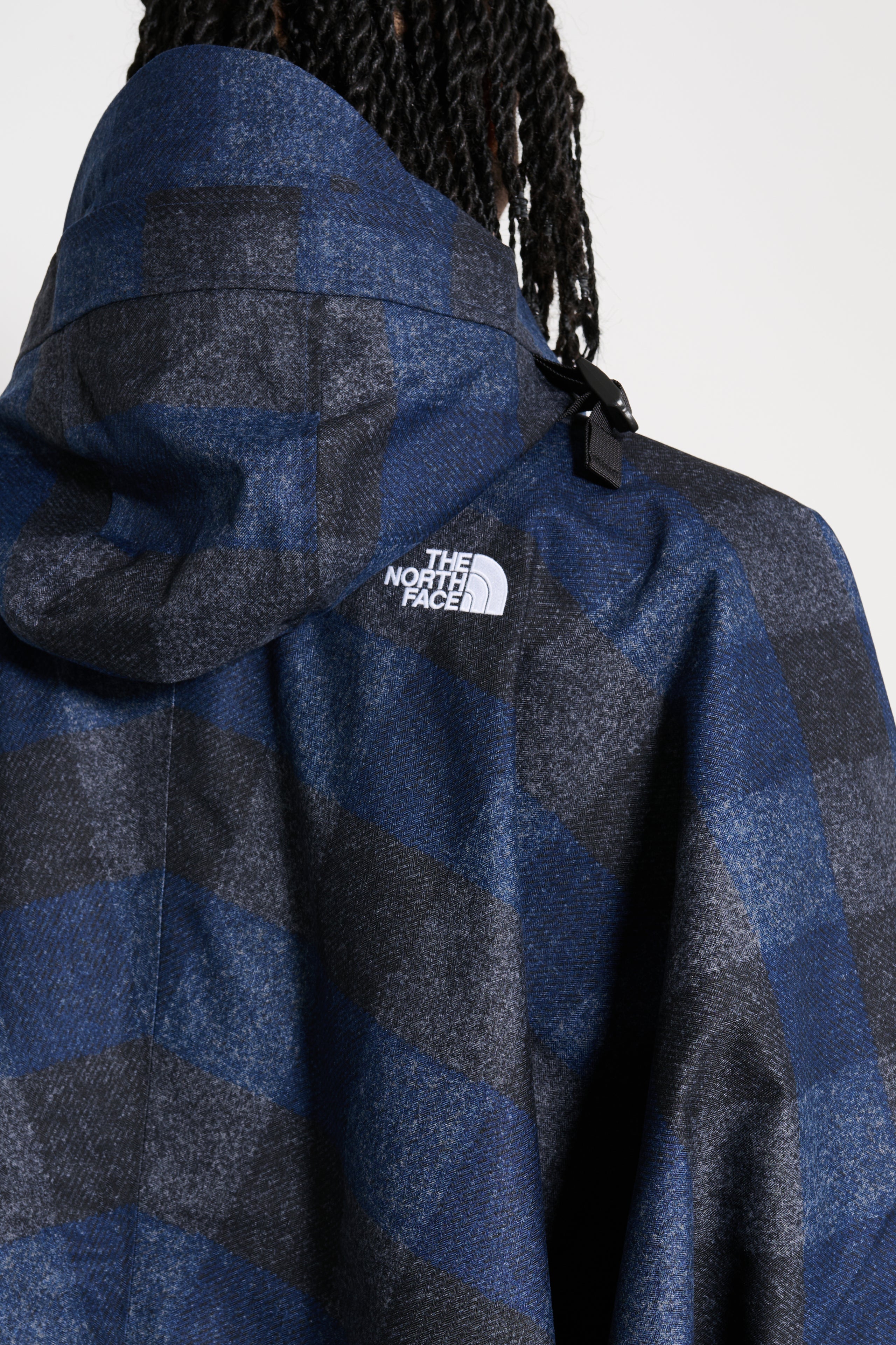 The North Face Hardshell Poncho Jacket Summit Navy Plaid