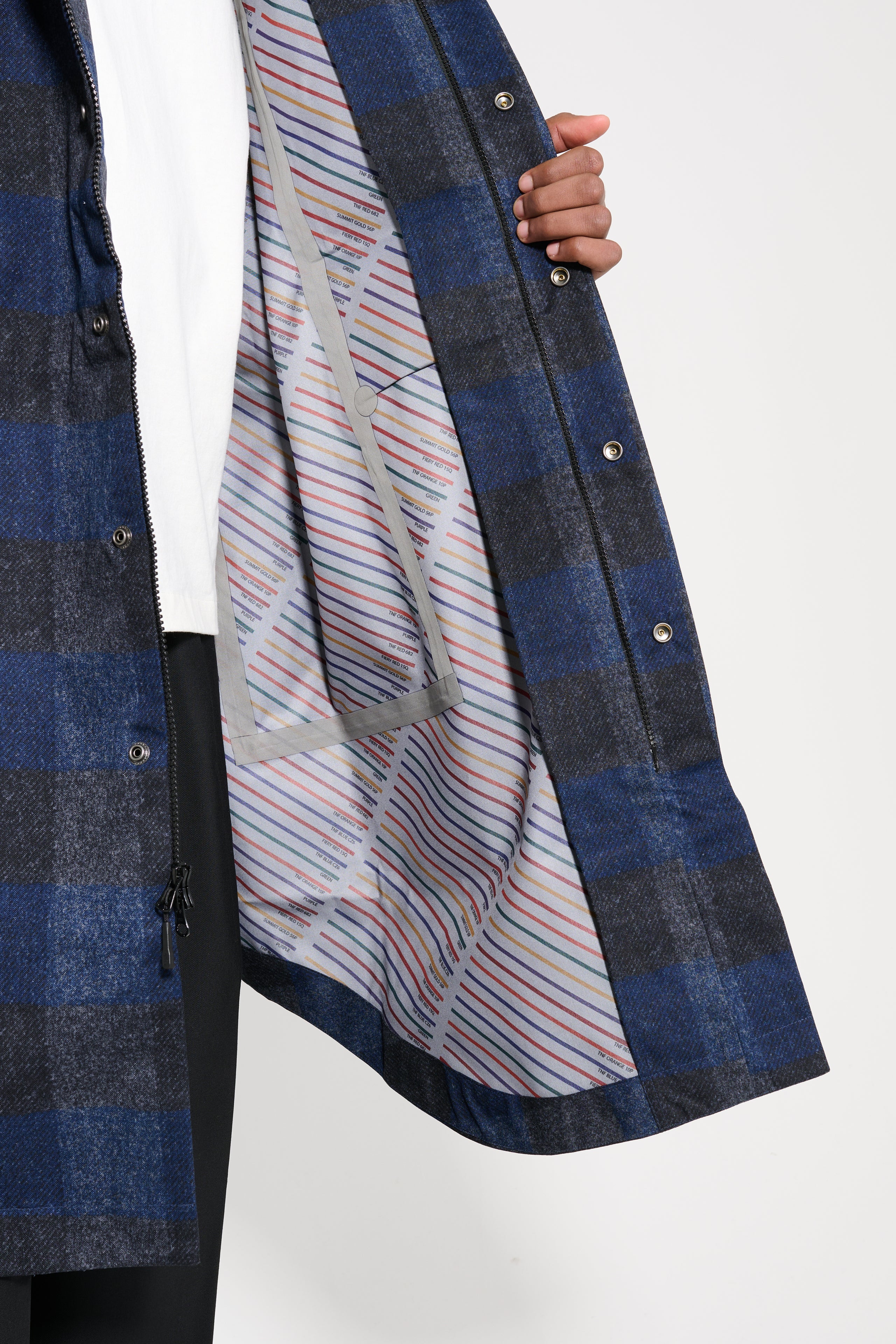 The North Face Hardshell Poncho Jacket Summit Navy Plaid