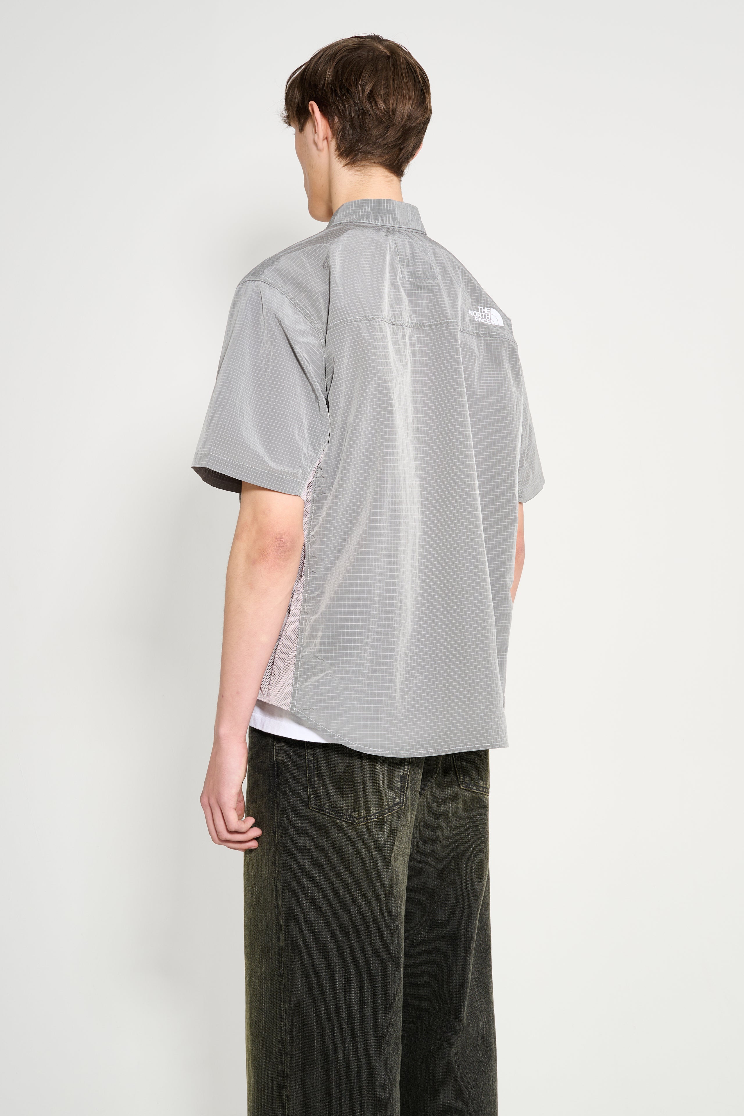 The North Face Fabric Mix Short Sleeve Shirt High Rise Grey