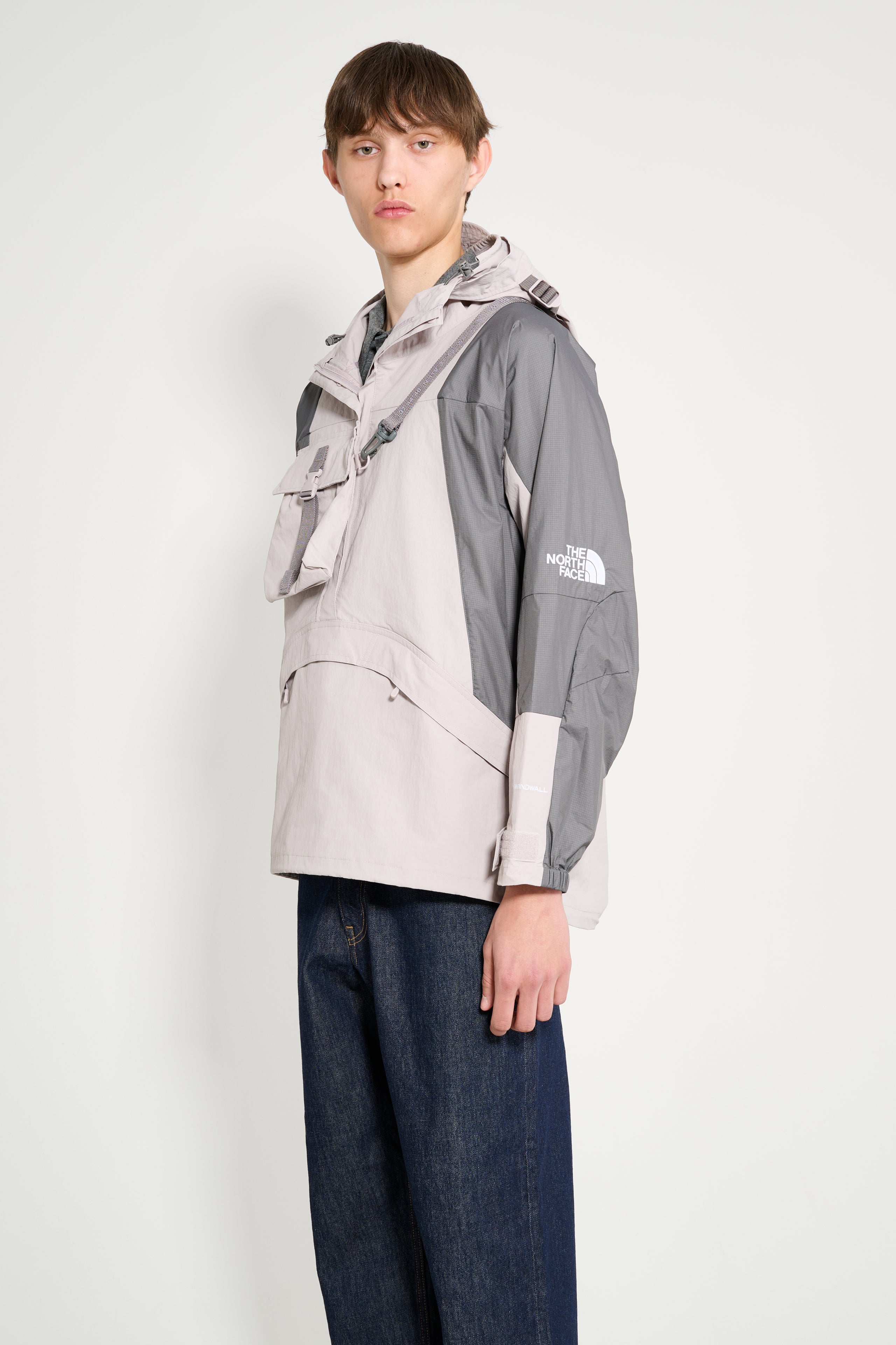 The North Face Lightweight Anorak Jacket Moonstone Grey / Smoked Pearl