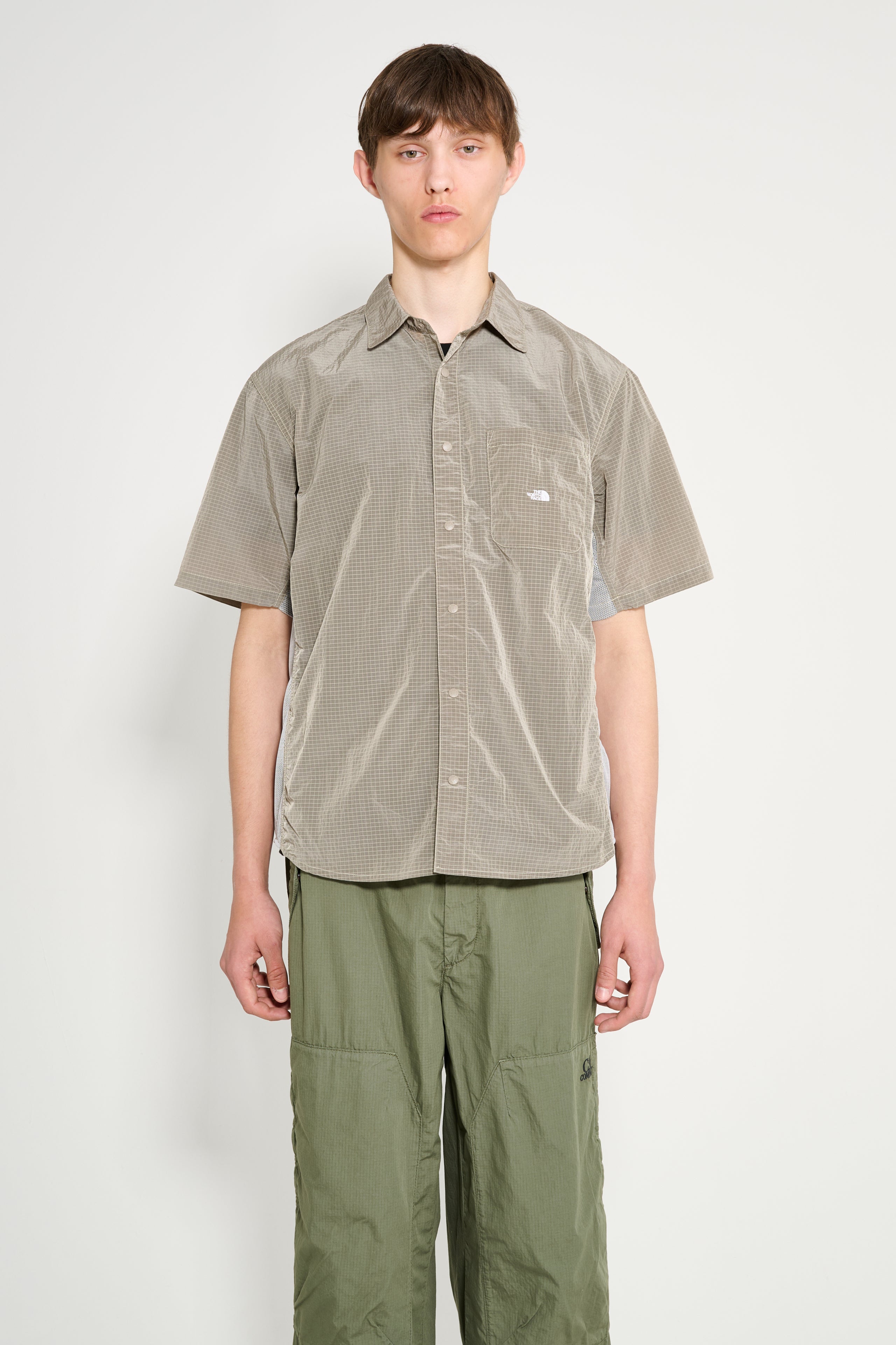 The North Face Fabric Mix Short Sleeve Shirt Gravel