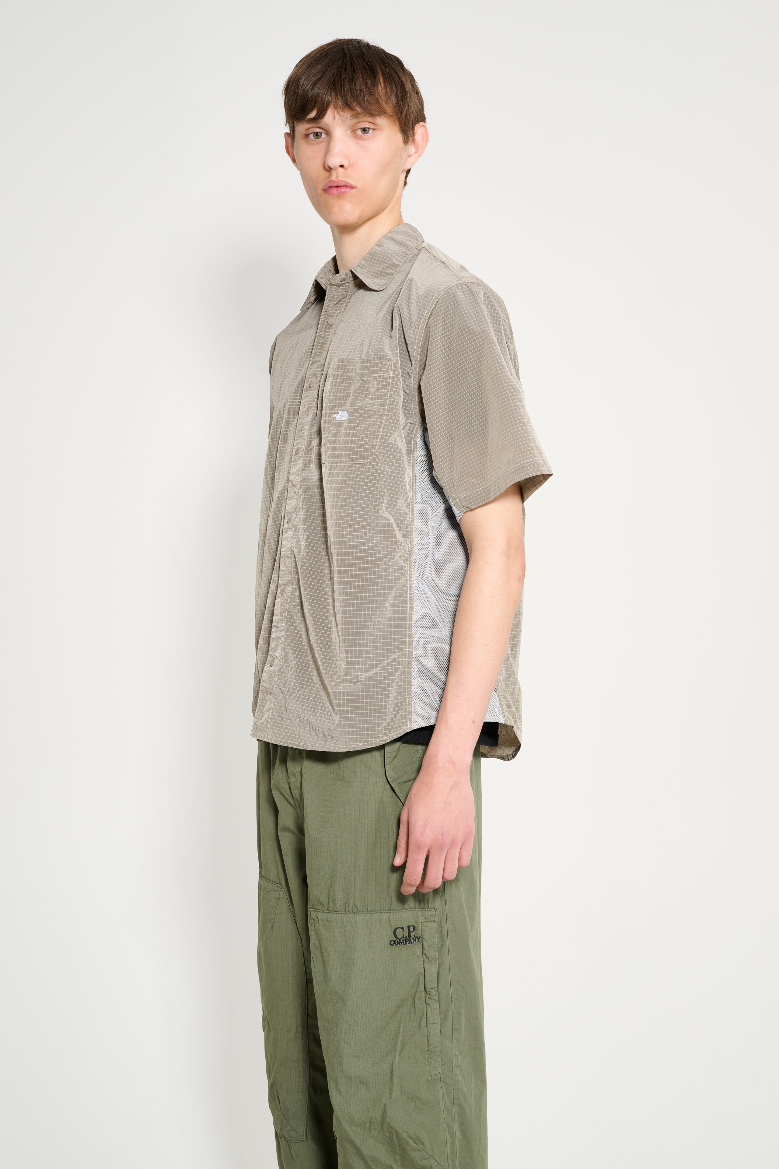The North Face Fabric Mix Short Sleeve Shirt Gravel