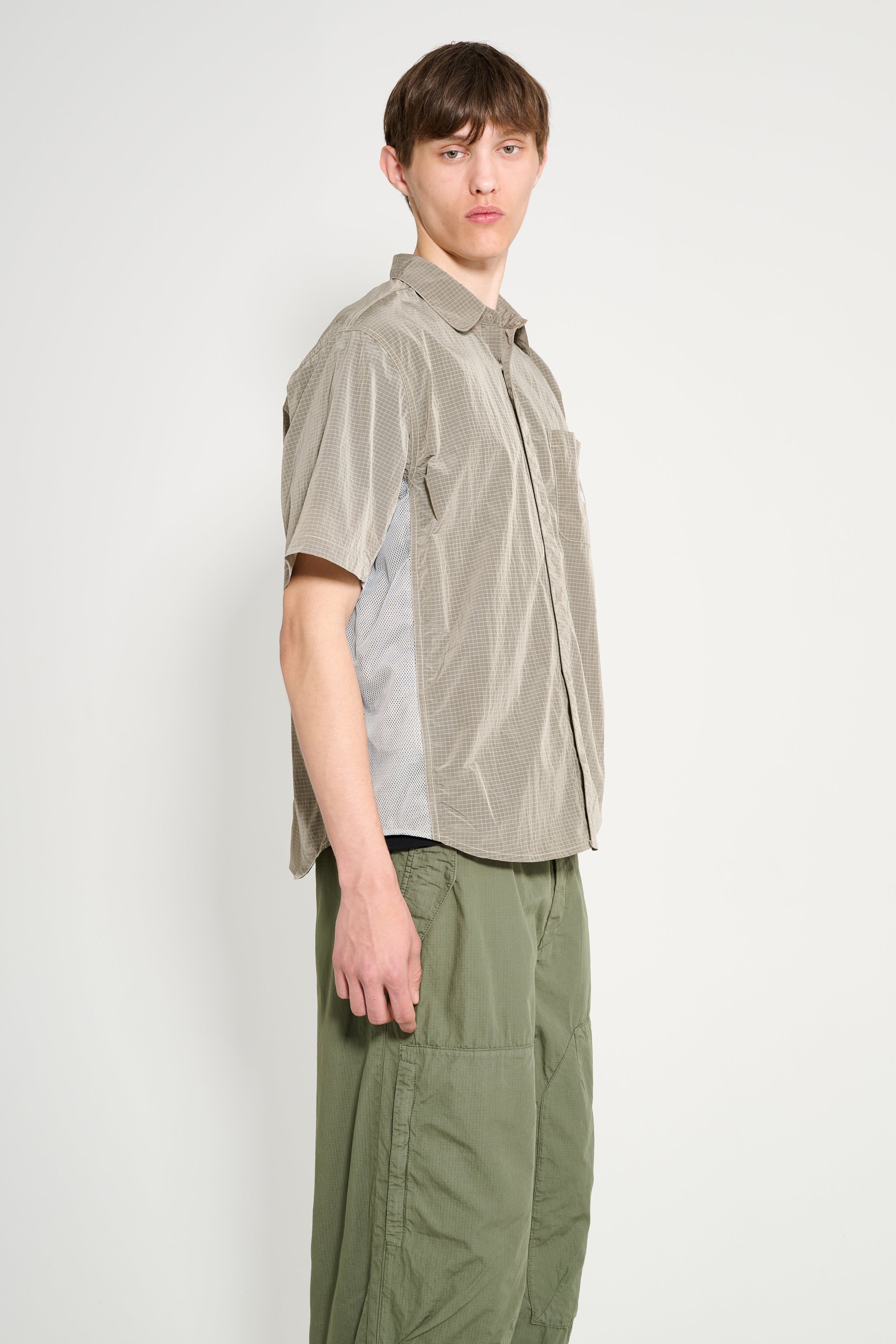 The North Face Fabric Mix Short Sleeve Shirt Gravel