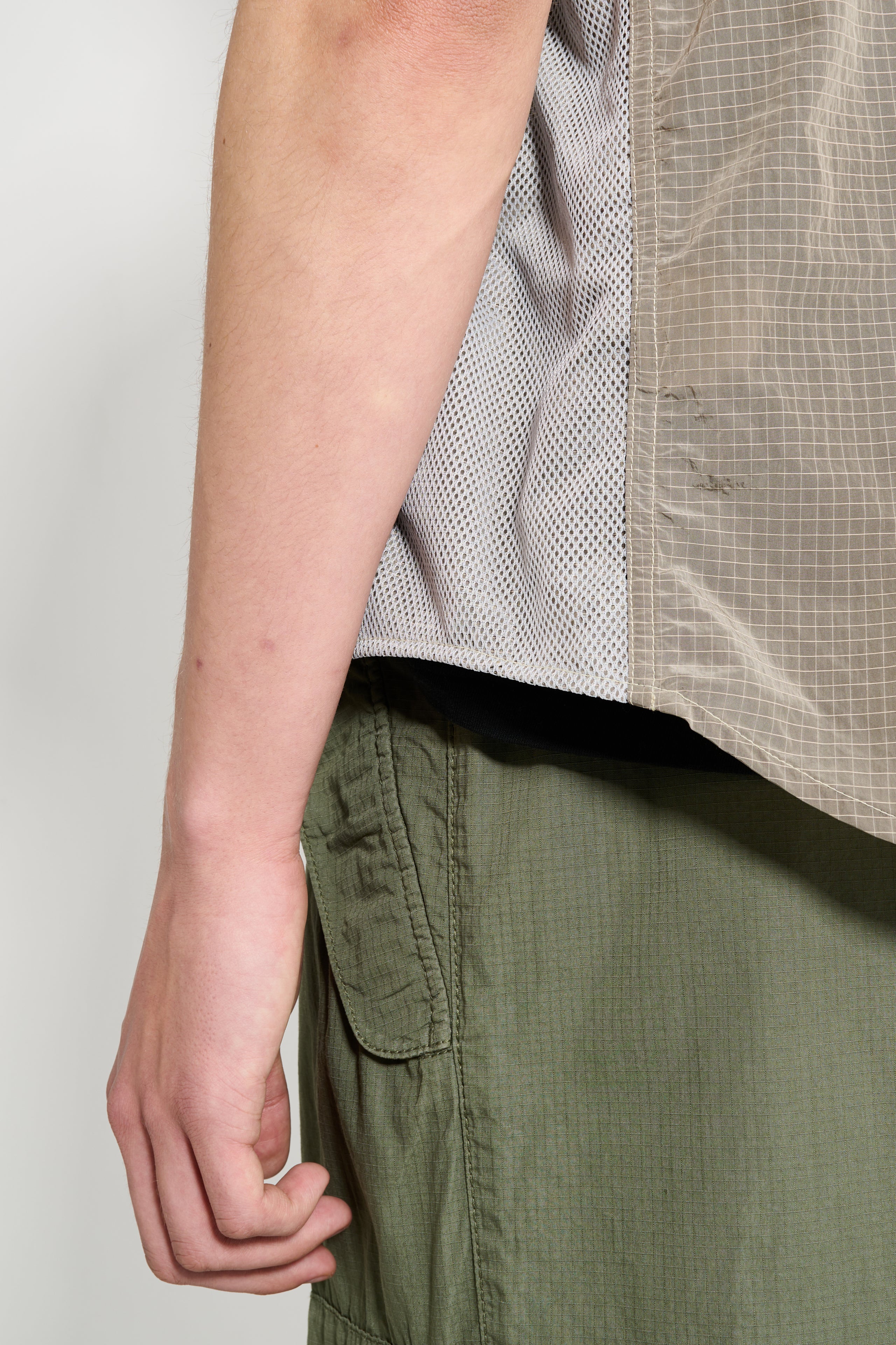 The North Face Fabric Mix Short Sleeve Shirt Gravel