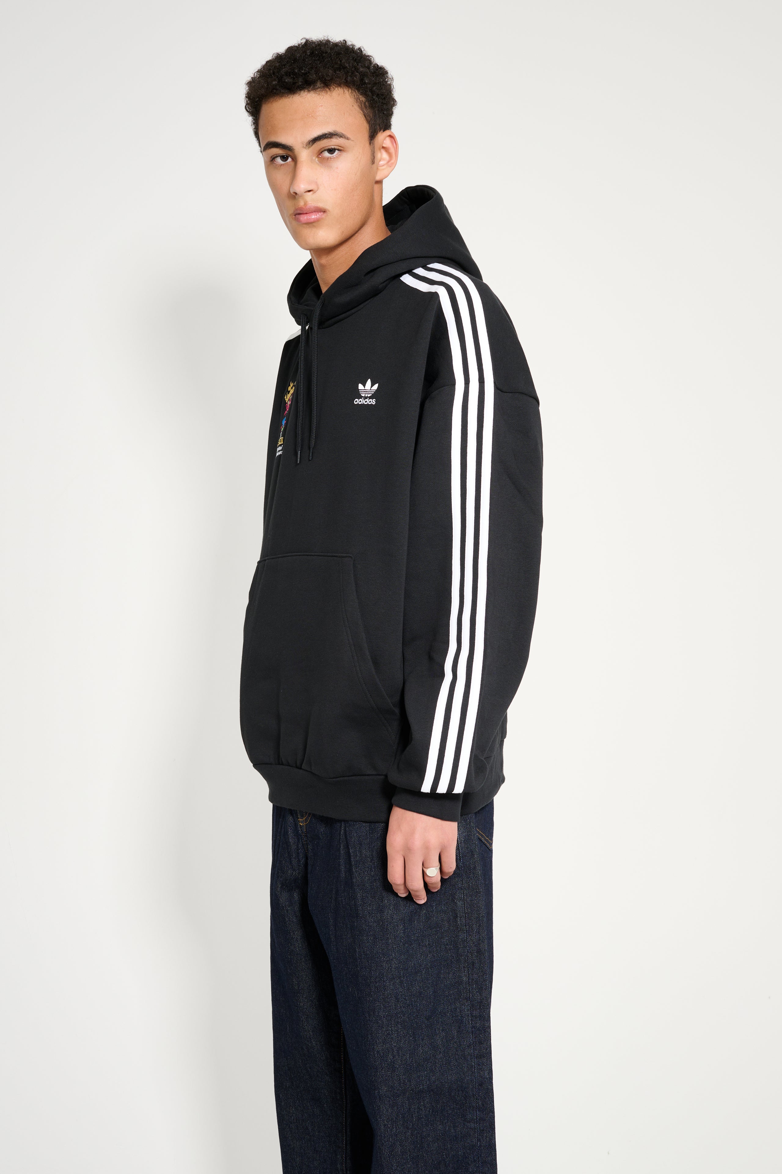 adidas x TRÈS BIEN x Mental Athletic Adicolor Baggy Fit Hoodie Black