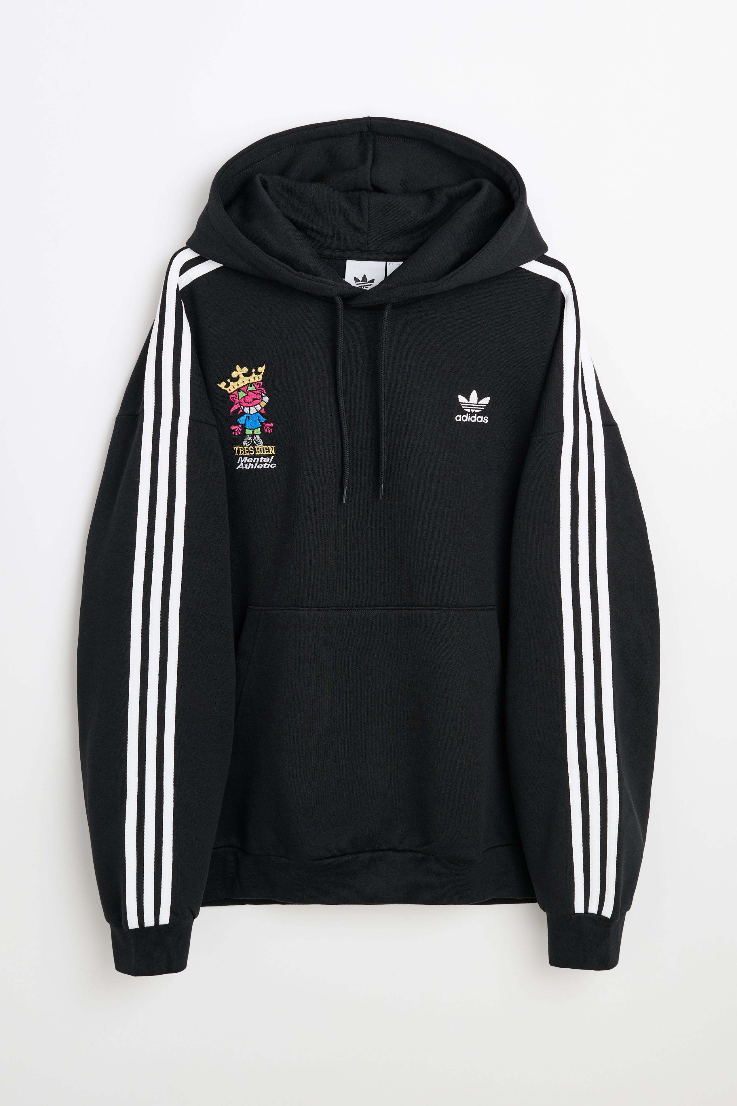 adidas x TRÈS BIEN x Mental Athletic Adicolor Baggy Fit Hoodie Black