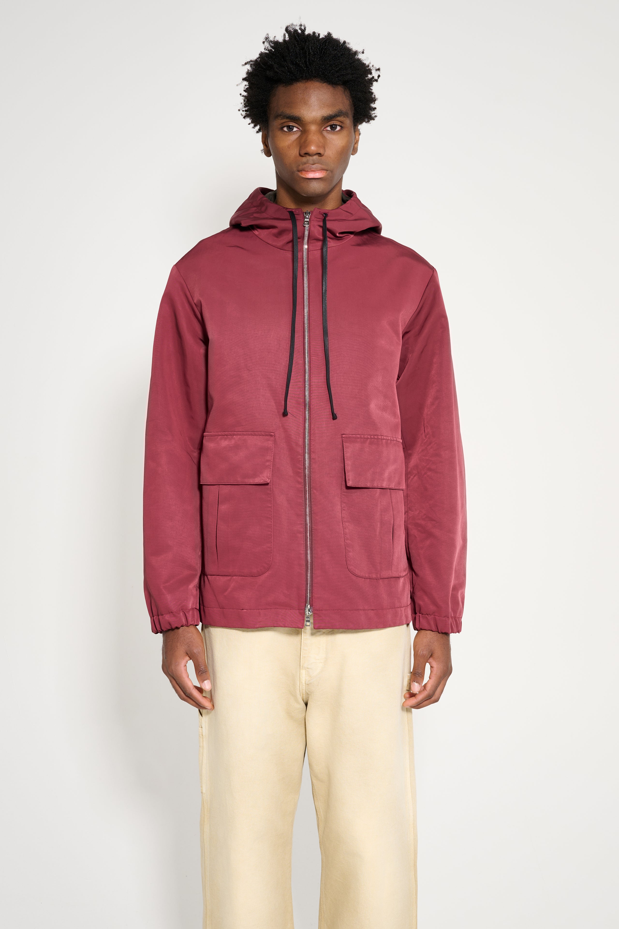 TRES BIEN ATELJÉ Cropped Parka Burgundy