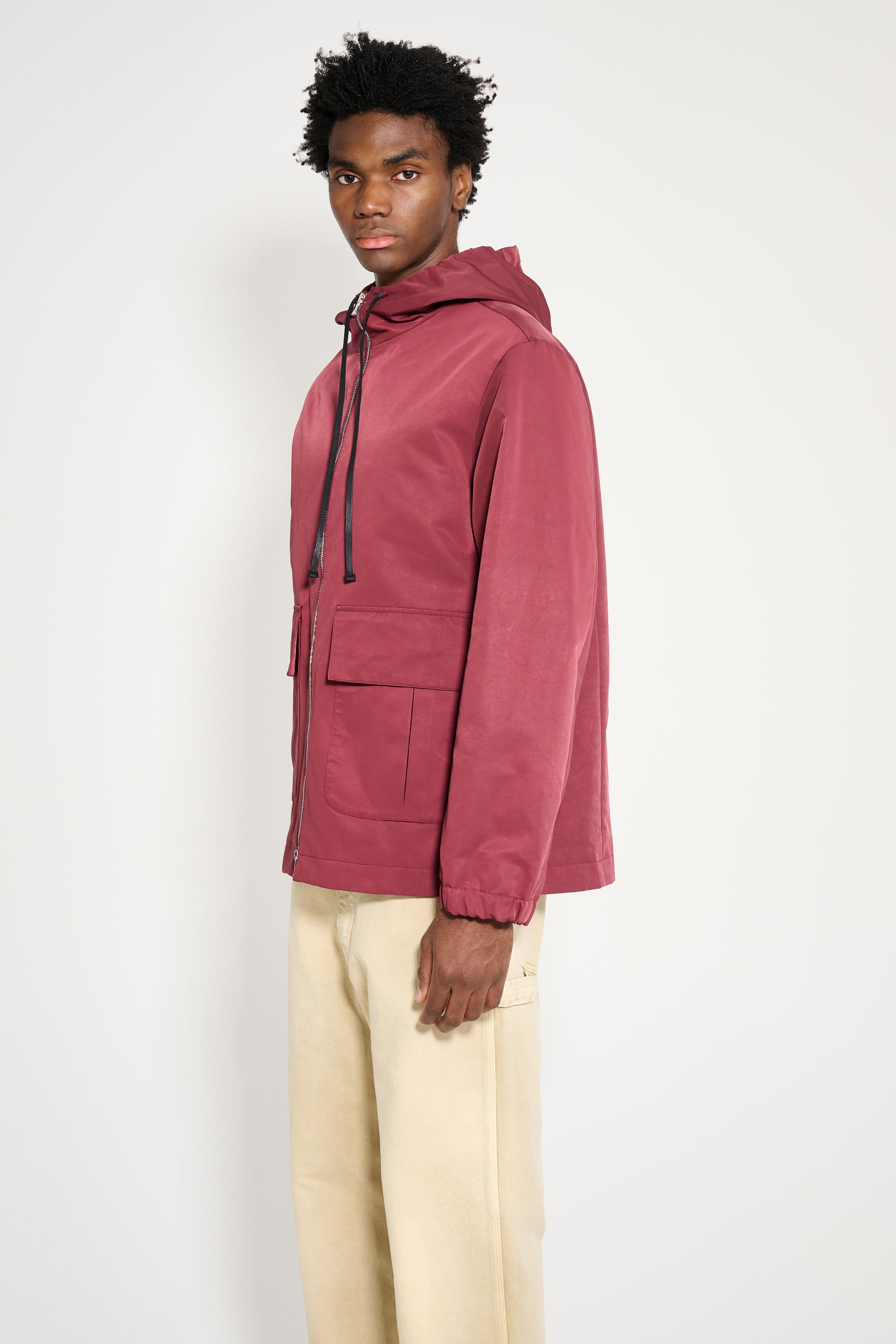 TRES BIEN ATELJÉ Cropped Parka Burgundy