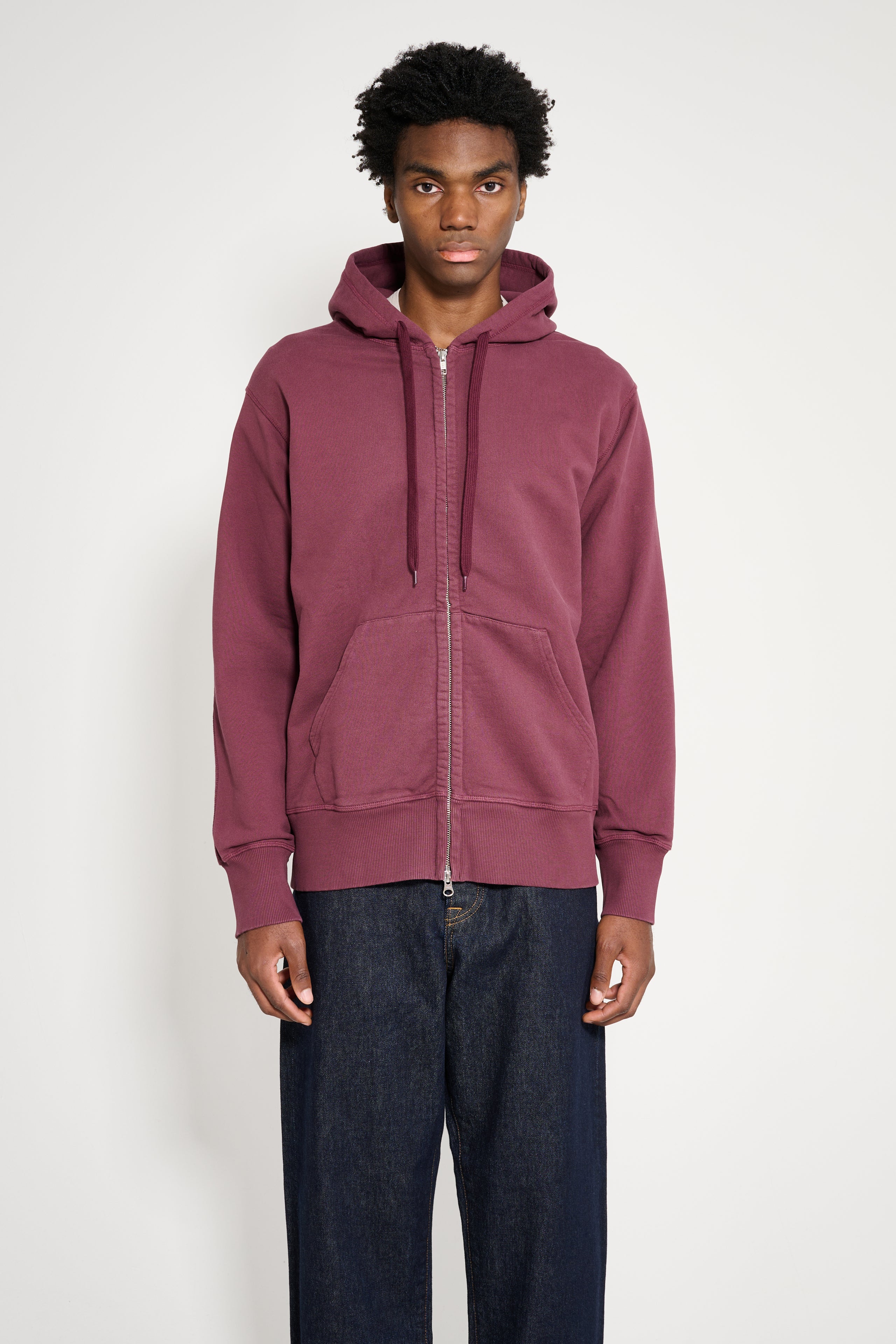 TRÈS BIEN everywear Semi Raglan Zip Hoodie GD Wine