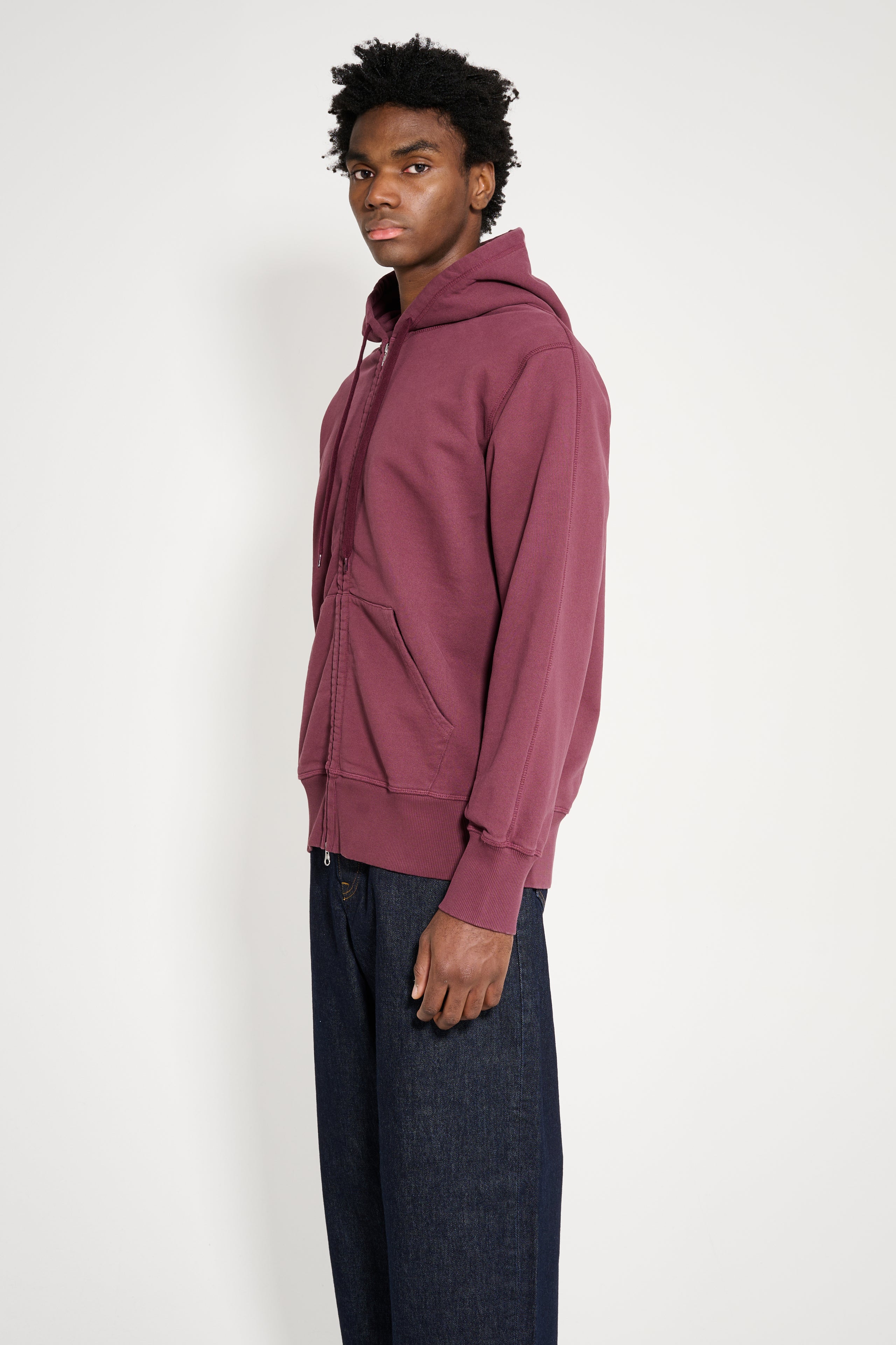 TRÈS BIEN everywear Semi Raglan Zip Hoodie GD Wine