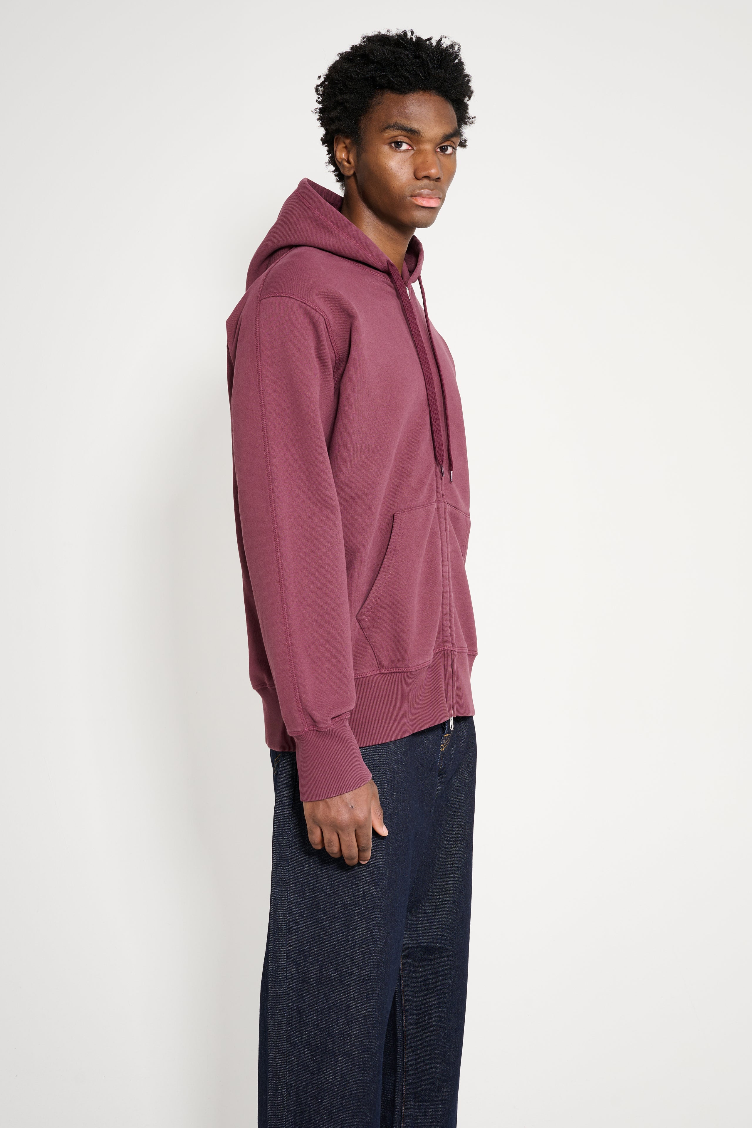 TRÈS BIEN everywear Semi Raglan Zip Hoodie GD Wine