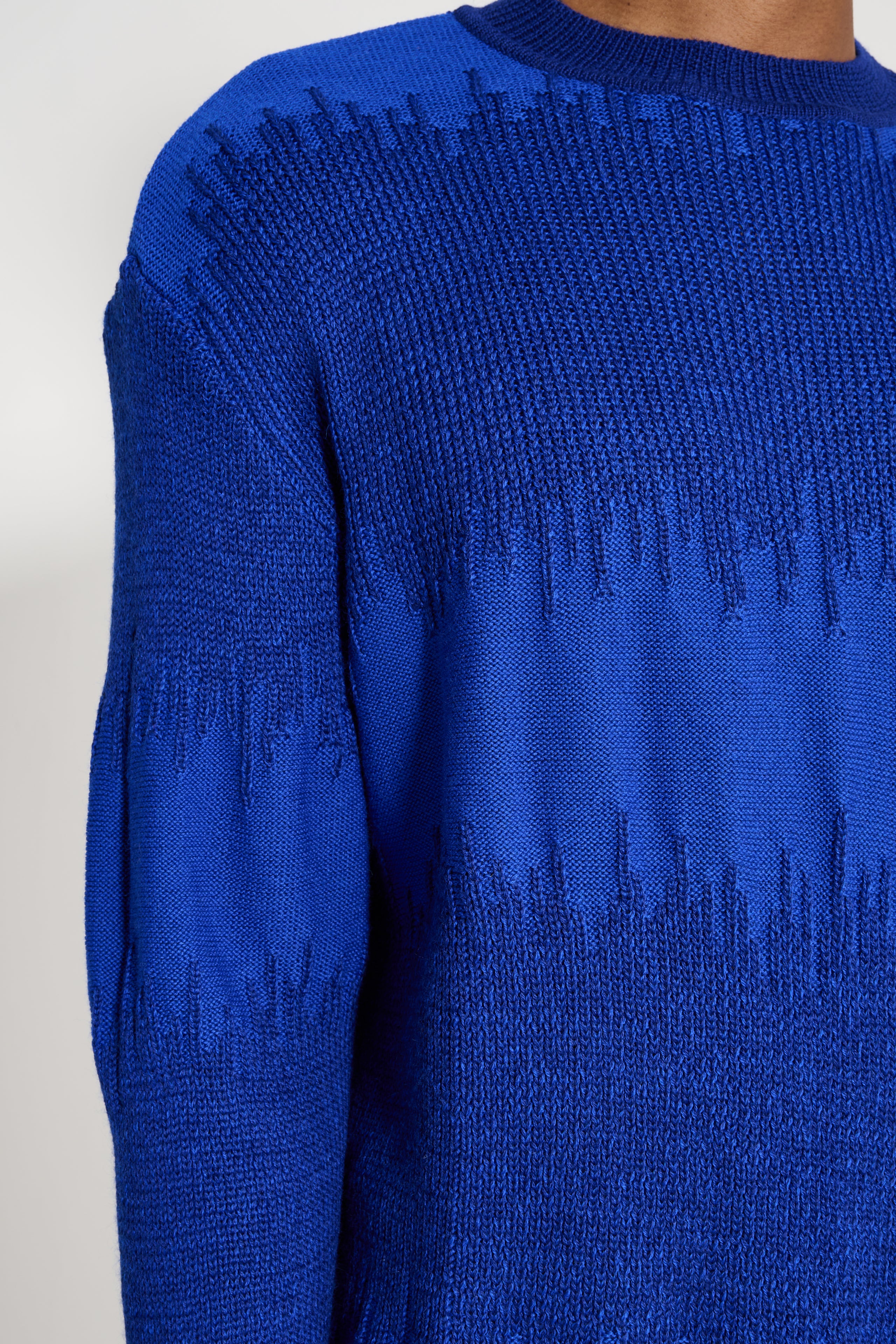 TRES BIEN ATELJÉ Flare Knit Sweater Blue