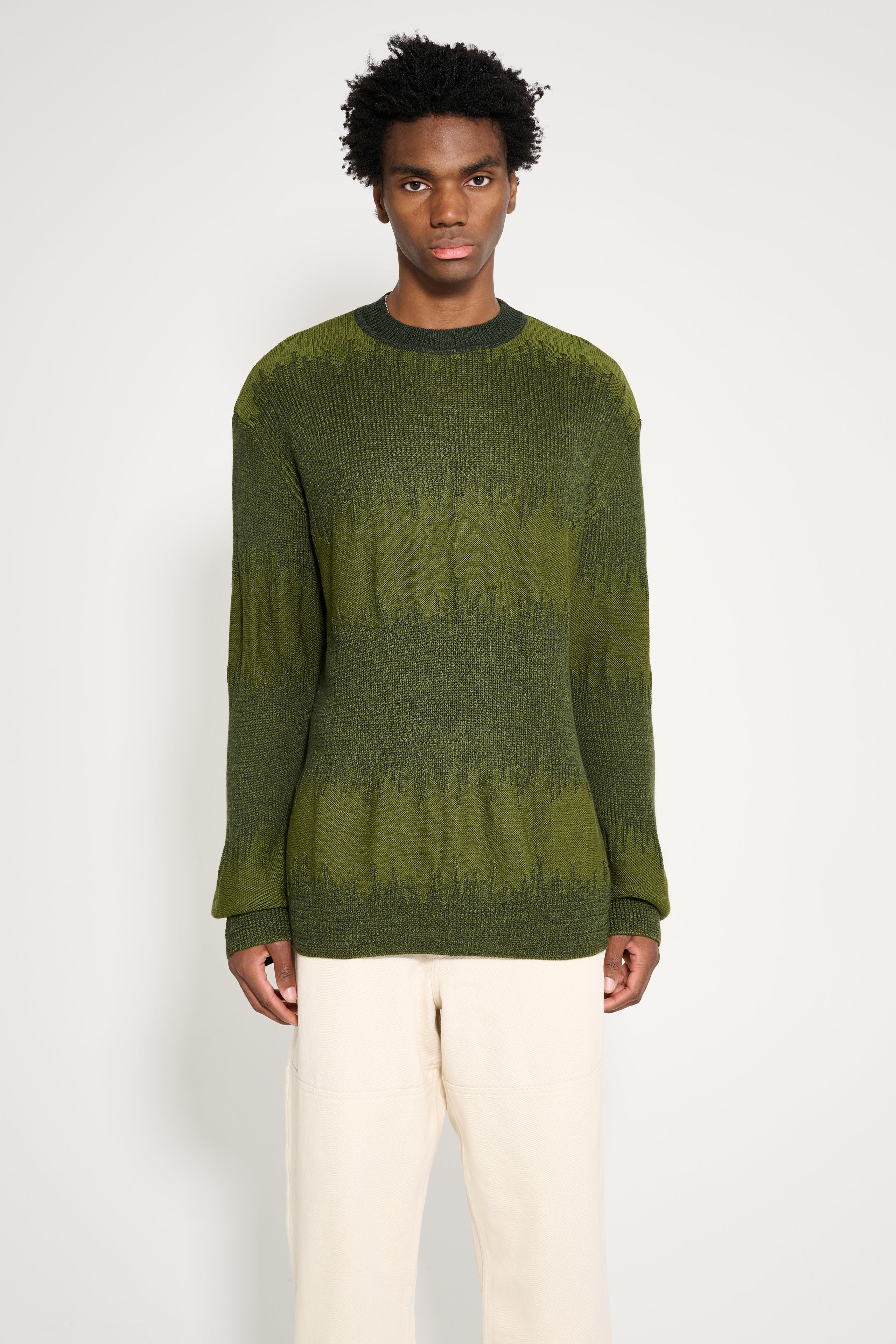 TRES BIEN ATELJÉ Flare Knit Sweater Green