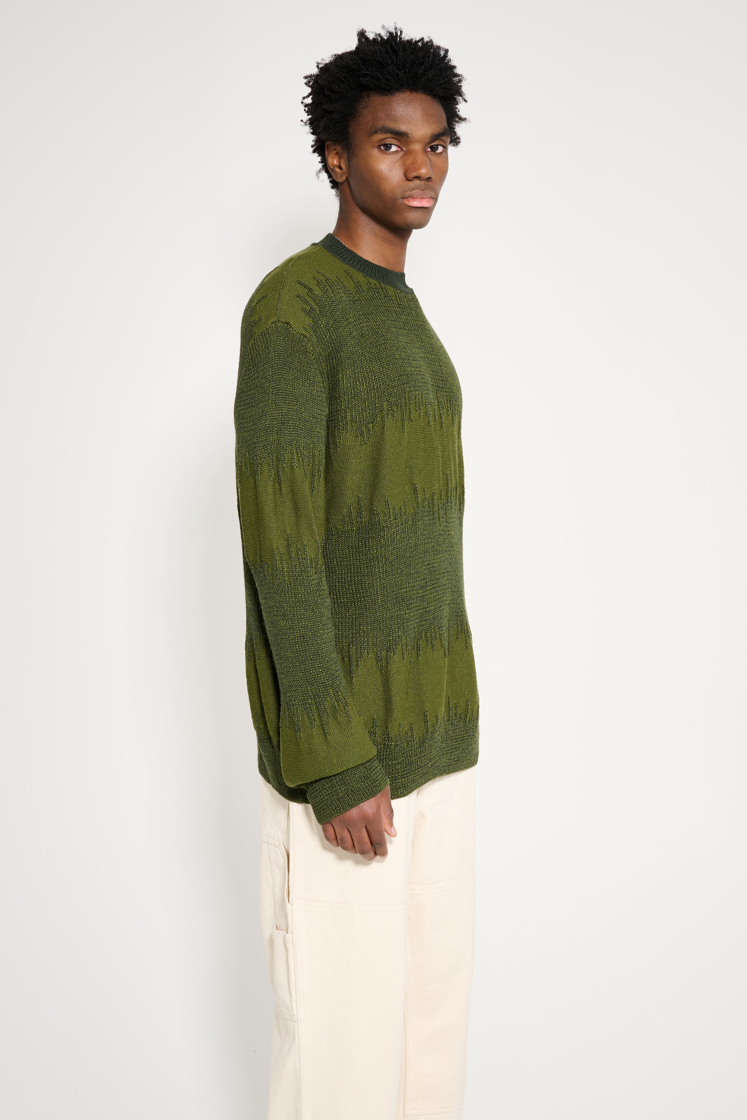 TRES BIEN ATELJÉ Flare Knit Sweater Green