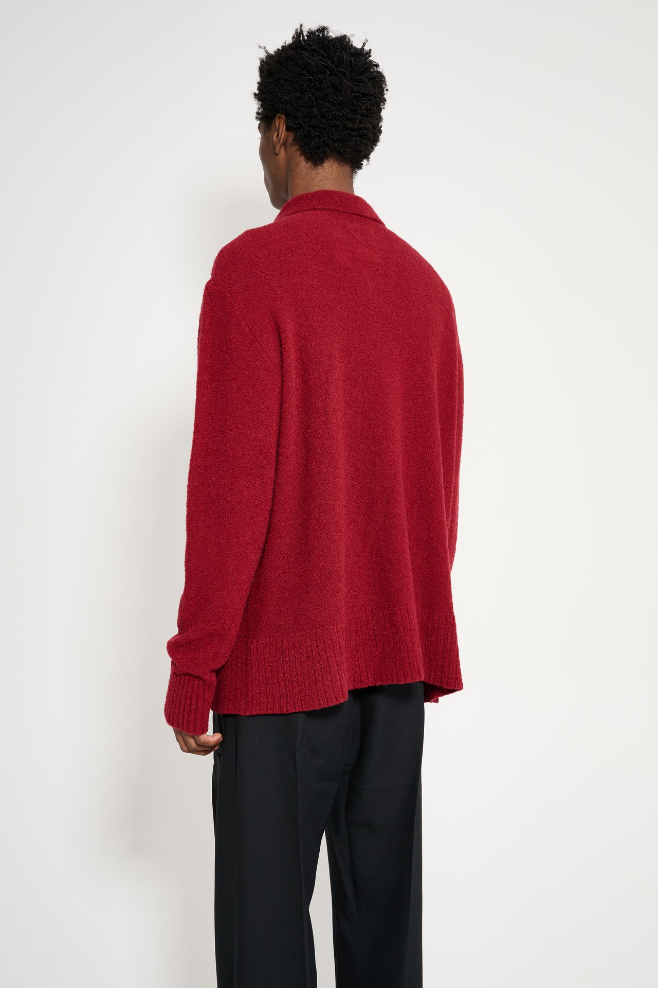 TRES BIEN ATELJÉ Knit Box Polo Burgundy