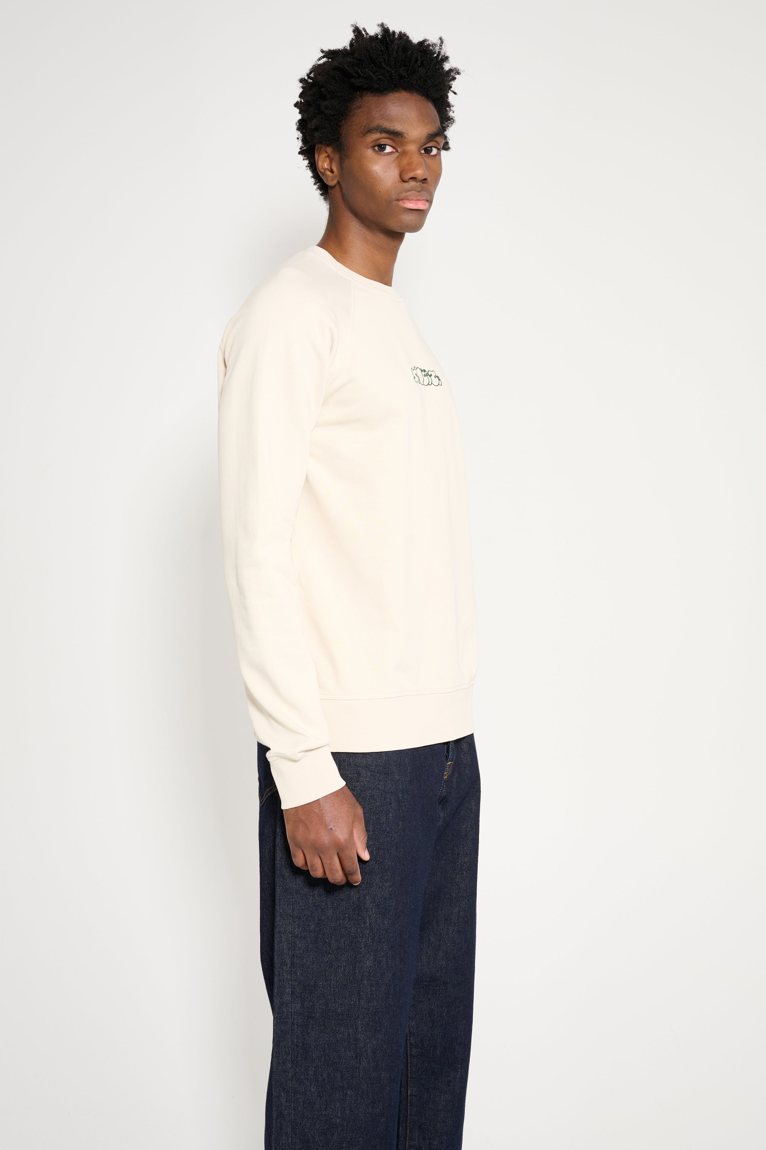 Très Bien / Sneeze Logo Crewneck Sweater Oatmeal