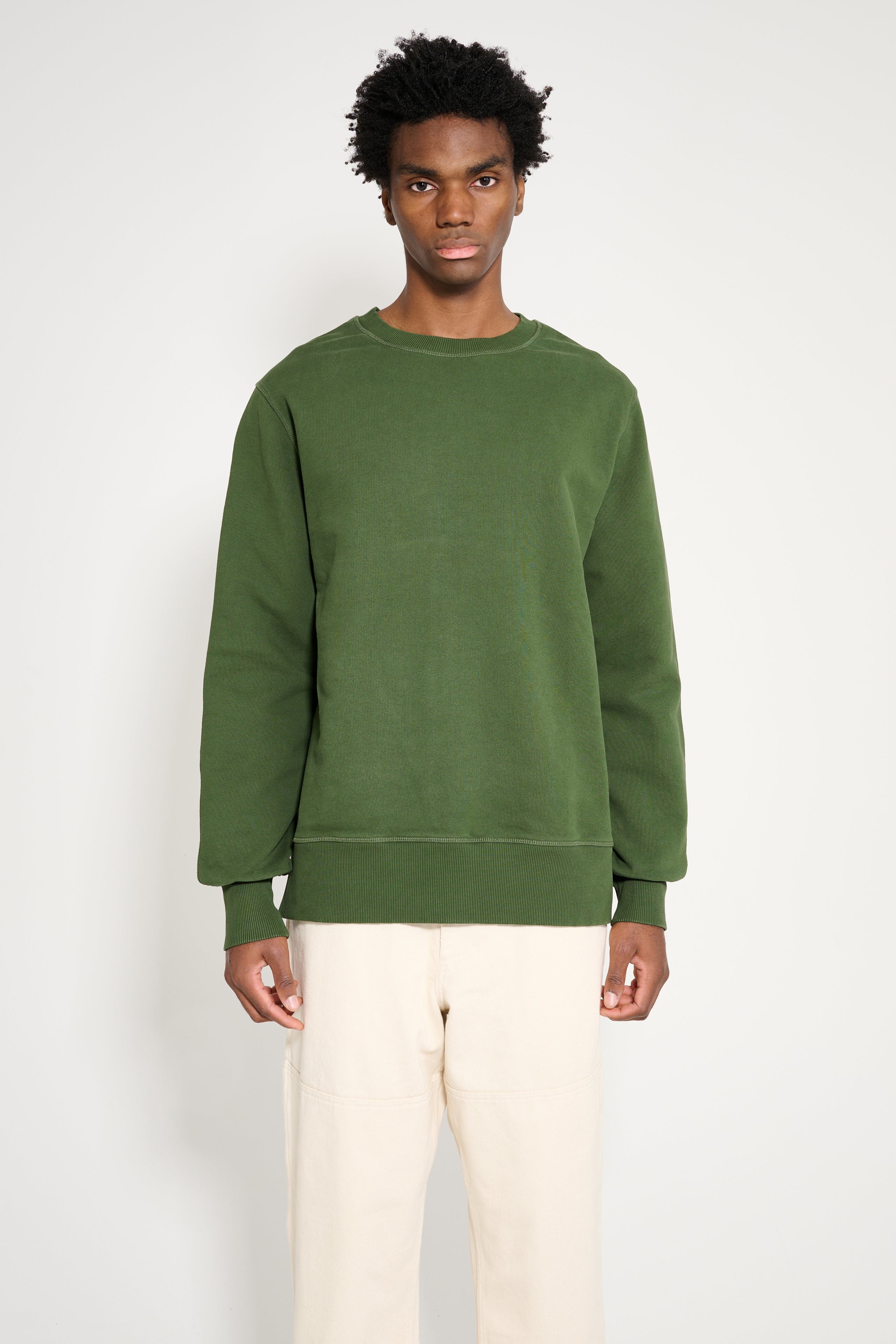 TRÈS BIEN everywear Semi Raglan GD Crewneck Dark Green