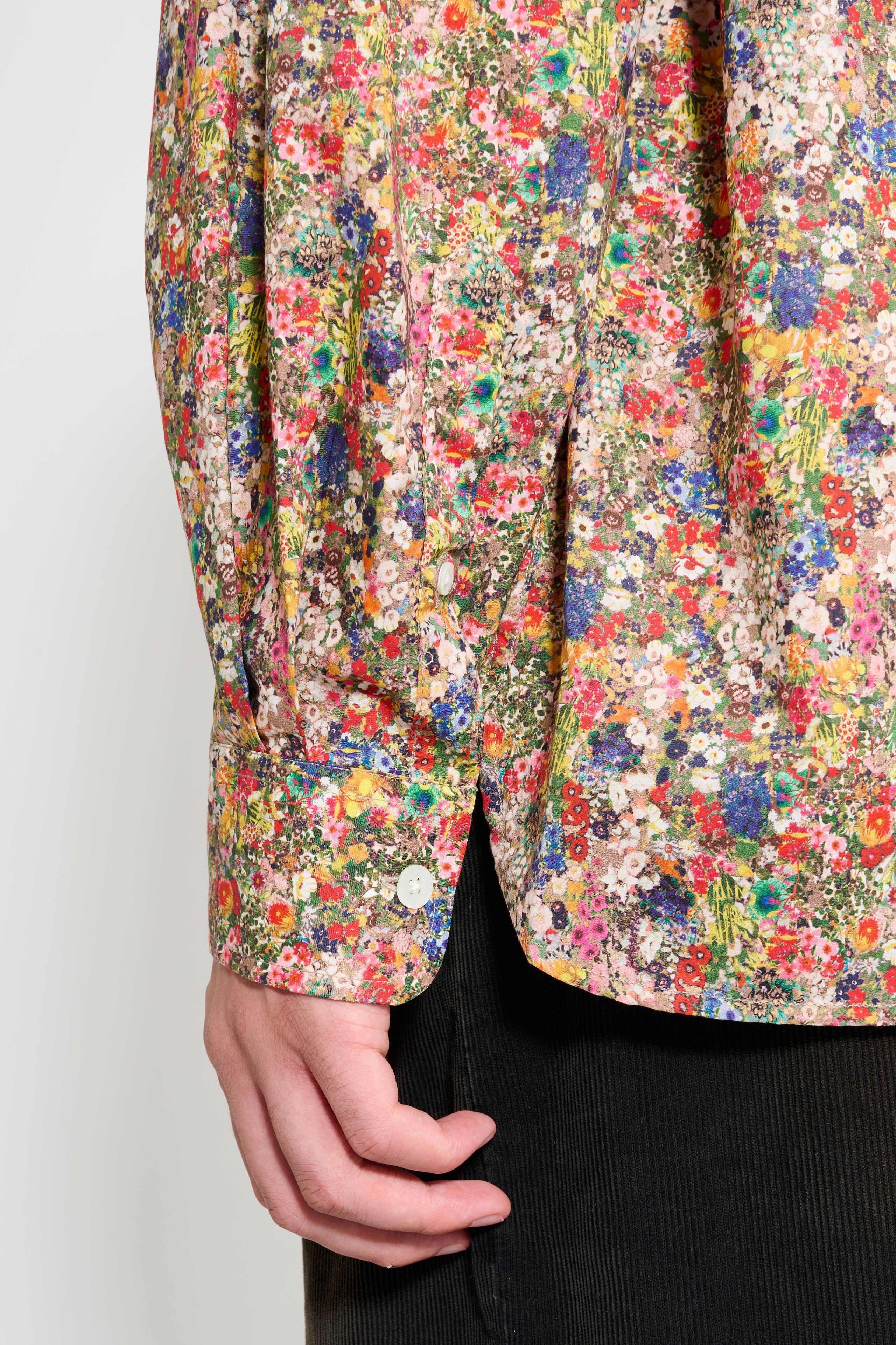 Très Bien Wave Poplin Flower Print Shirt Multi Color