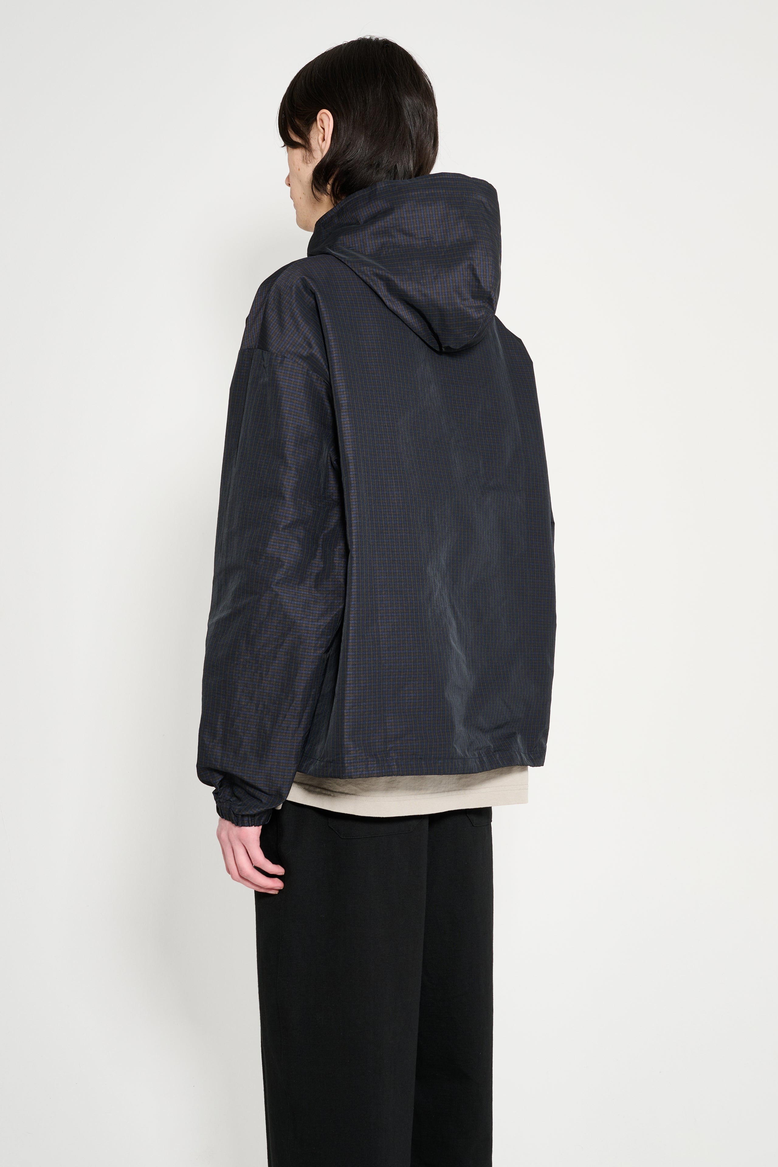 Umbro Check Mask Anorak Navy / Dark Brown