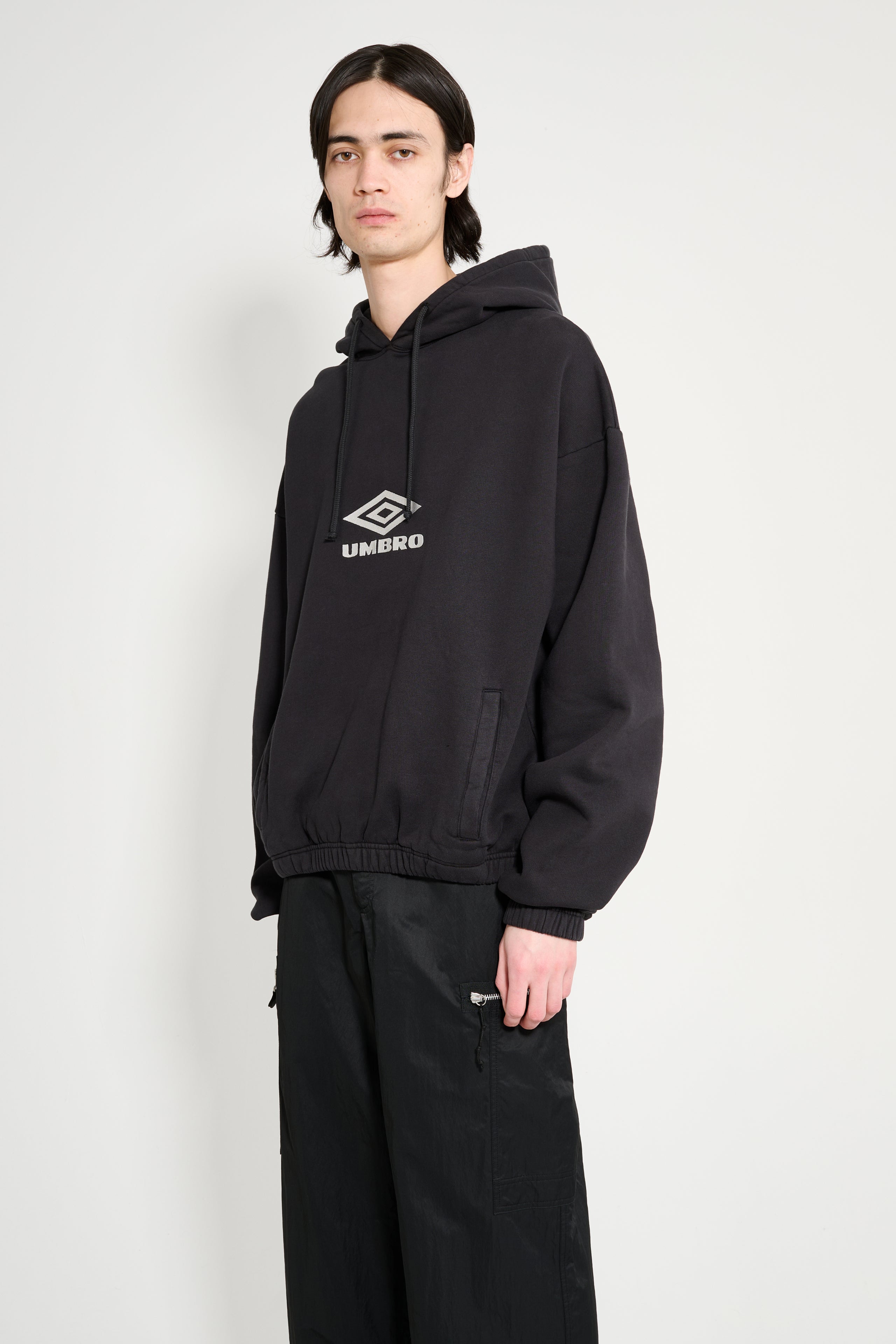 Umbro OG Logo Mask Hoodie Washed Black