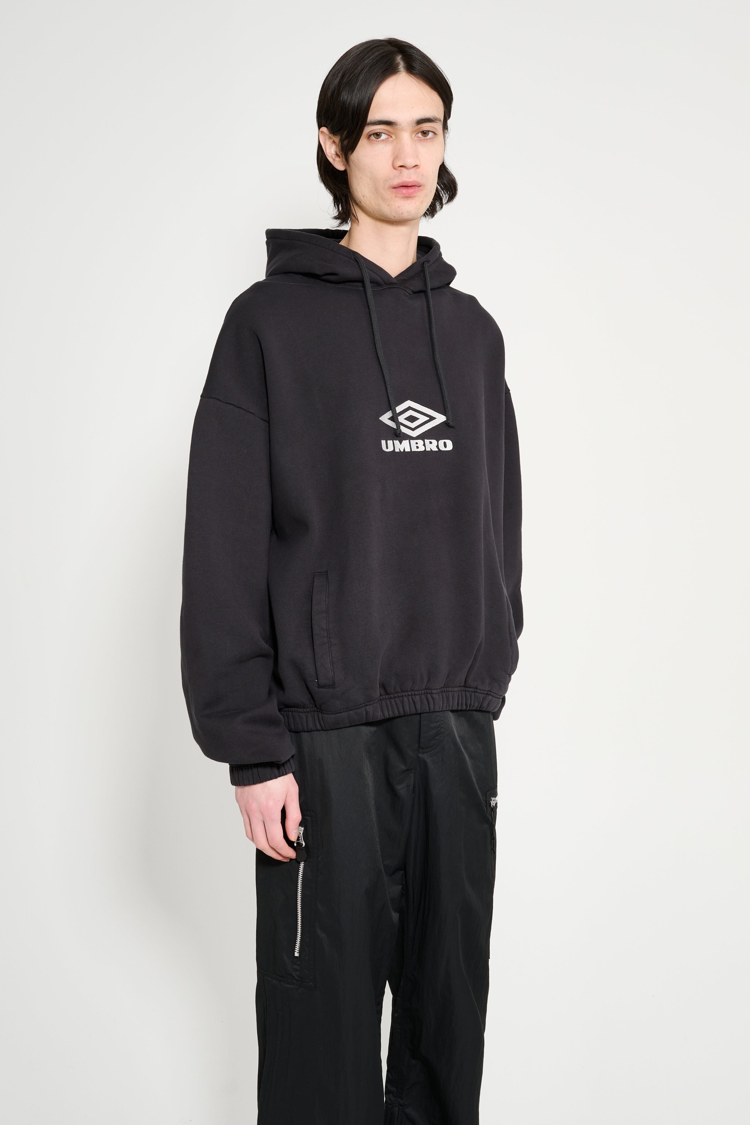Umbro OG Logo Mask Hoodie Washed Black