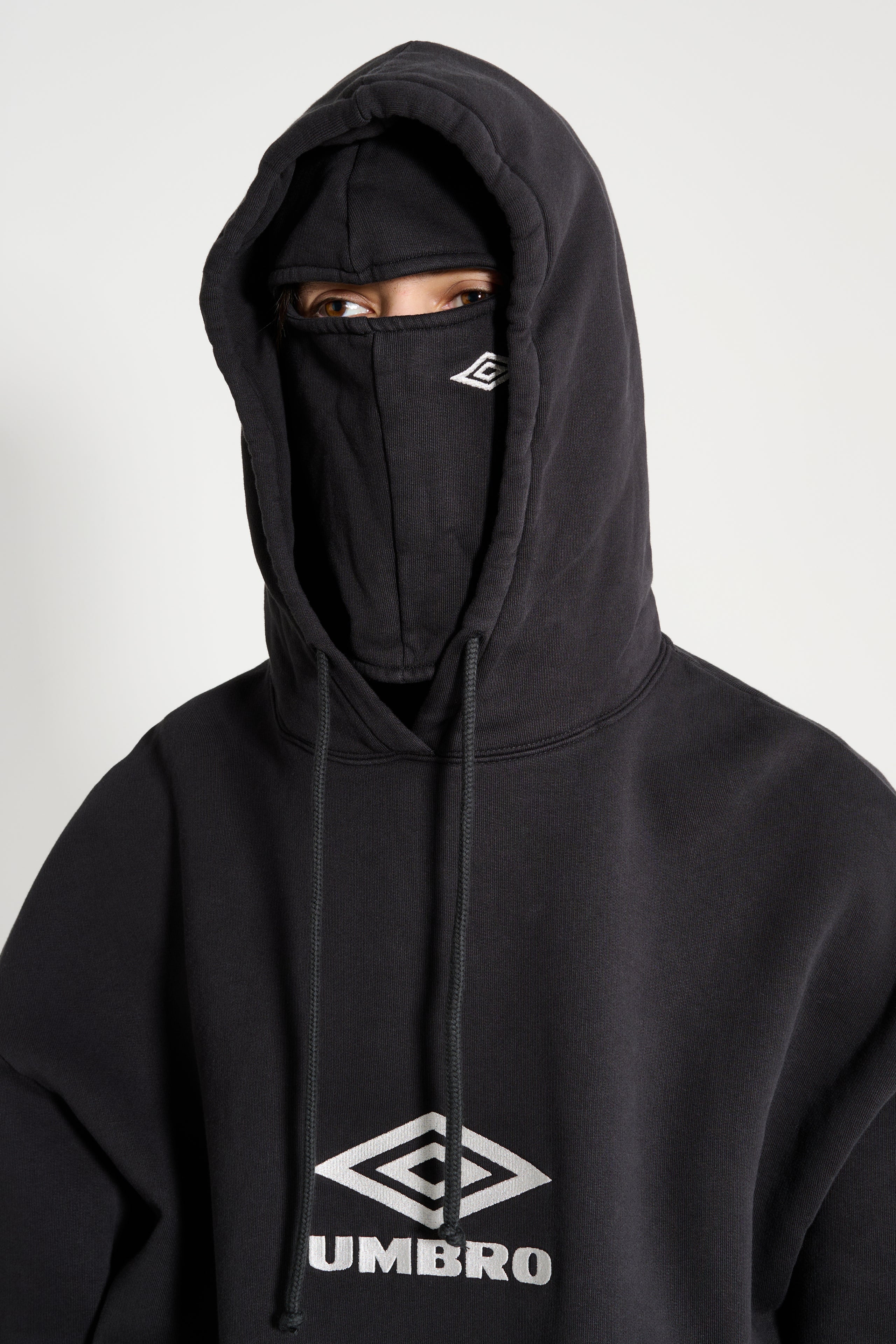 Umbro OG Logo Mask Hoodie Washed Black