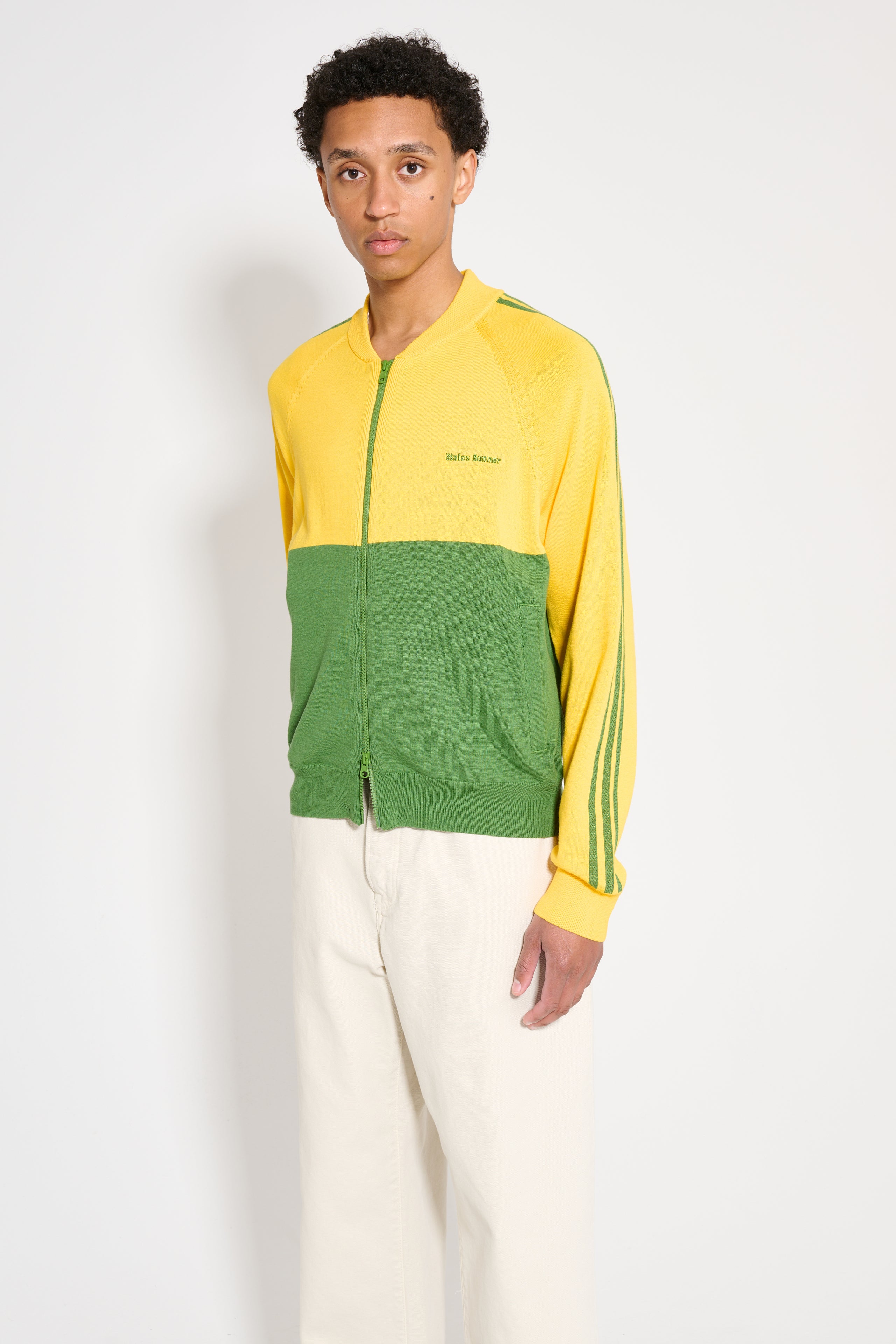 adidas Originals by Wales Bonner N Knit Track Top Bogold / Cregrn