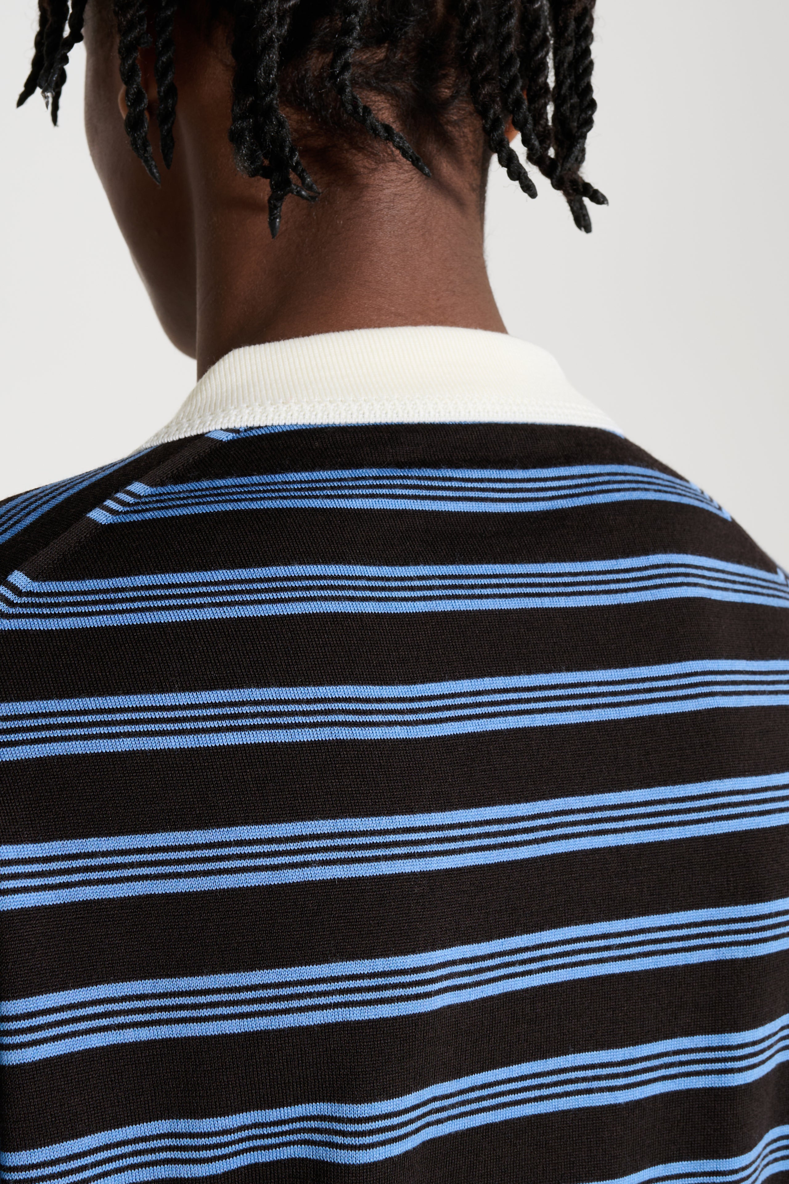 Wales Bonner Breeze Polo Dark Brown / Blue / Ivory