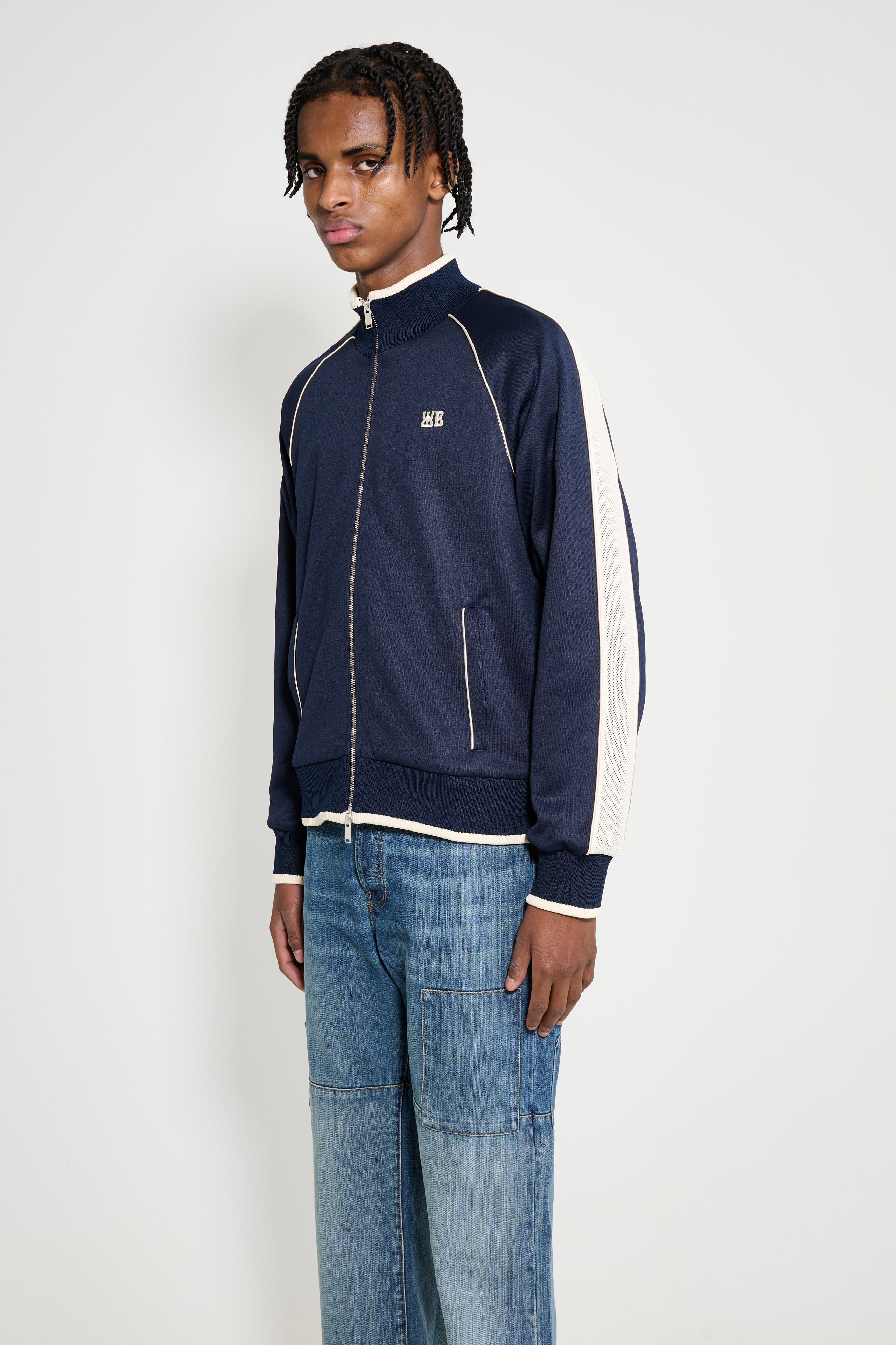 Wales Bonner Motion Track Top Navy / Ivory