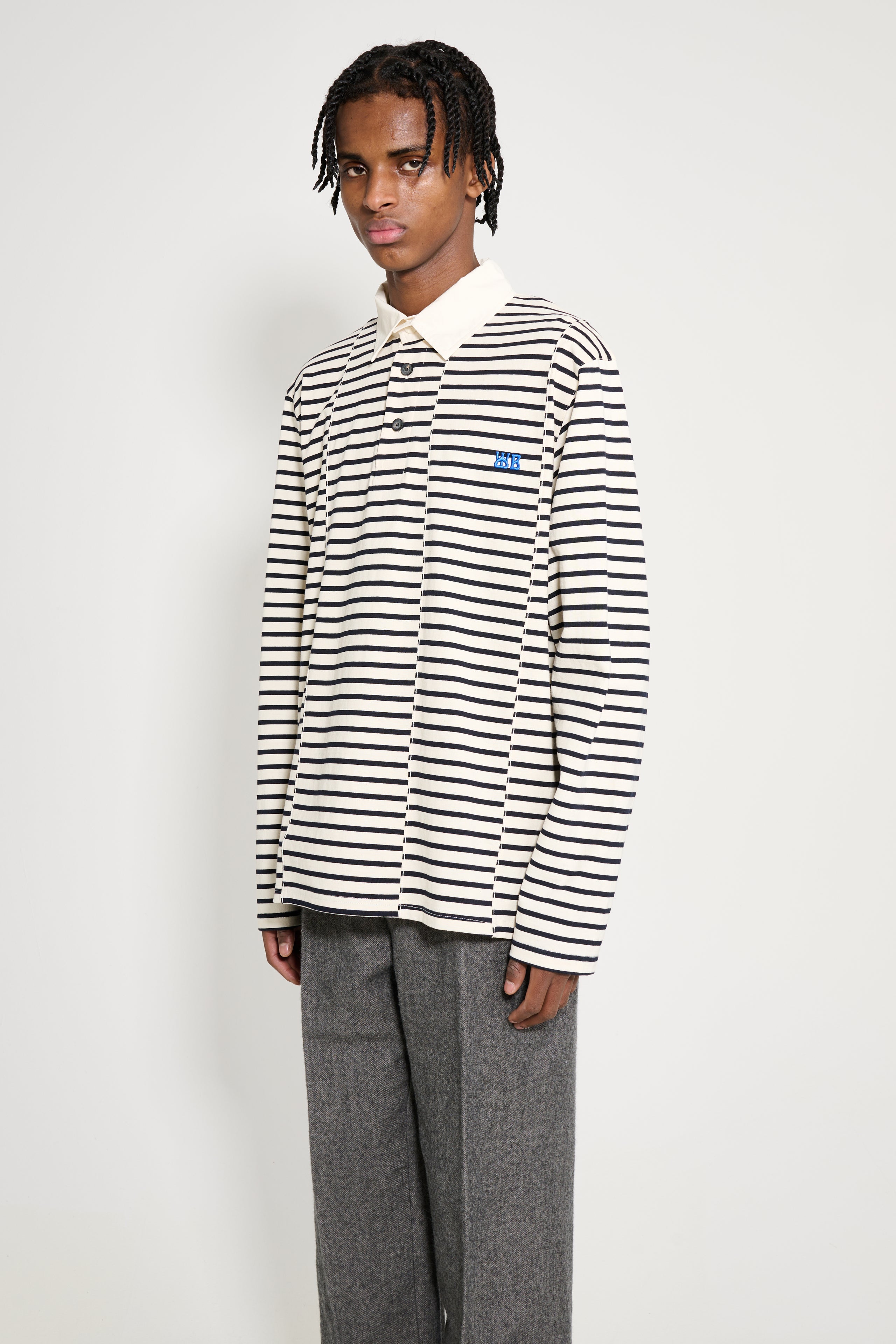 Wales Bonner City Polo Ivory / Navy