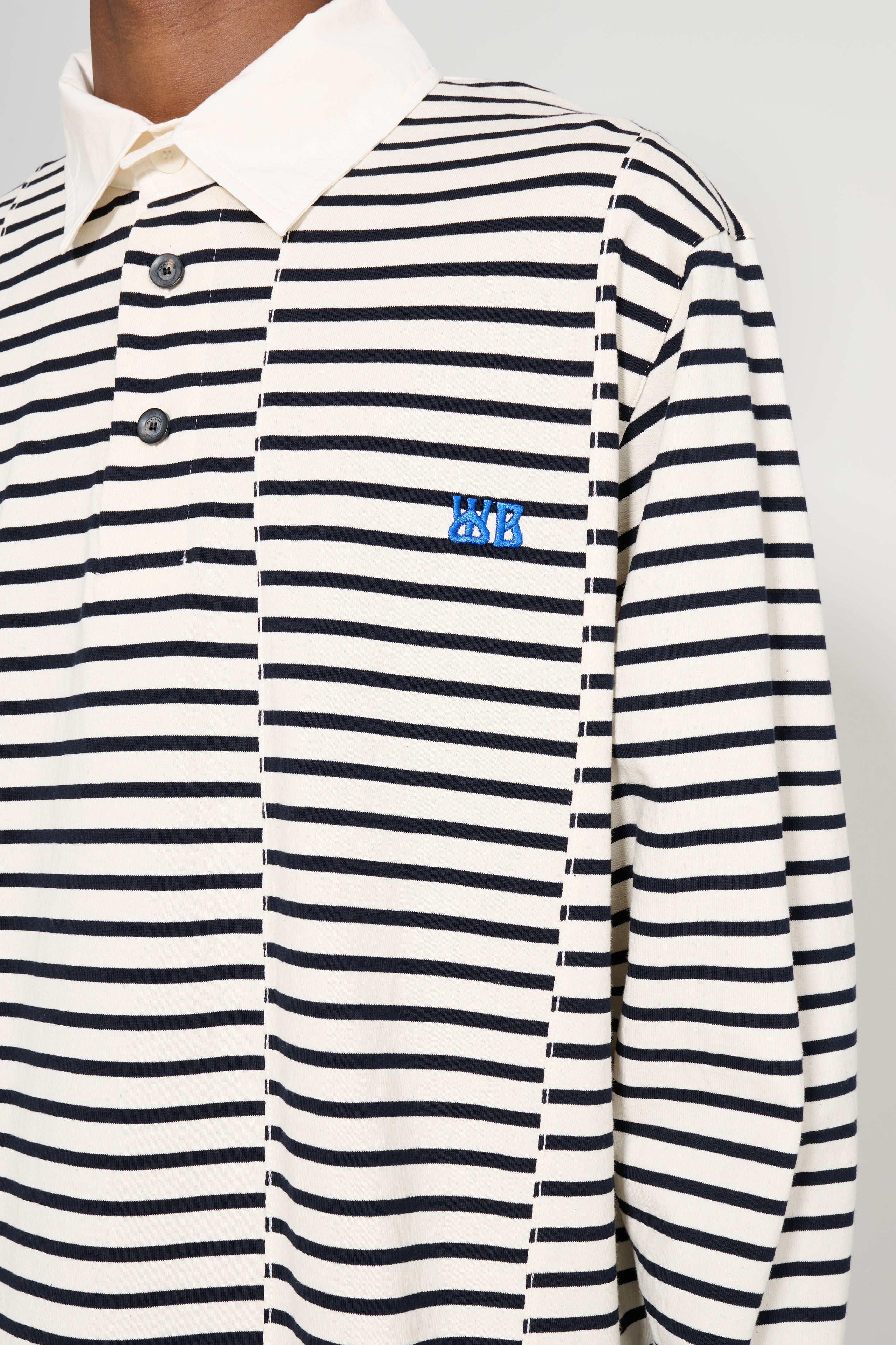 Wales Bonner City Polo Ivory / Navy