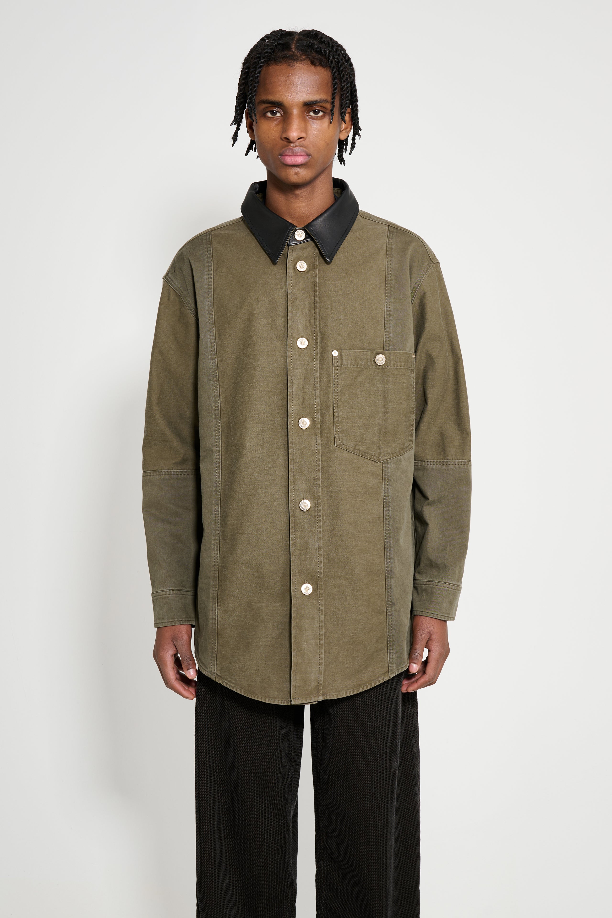 Wales Bonner Brixton Shirt Jacket Olive / Black