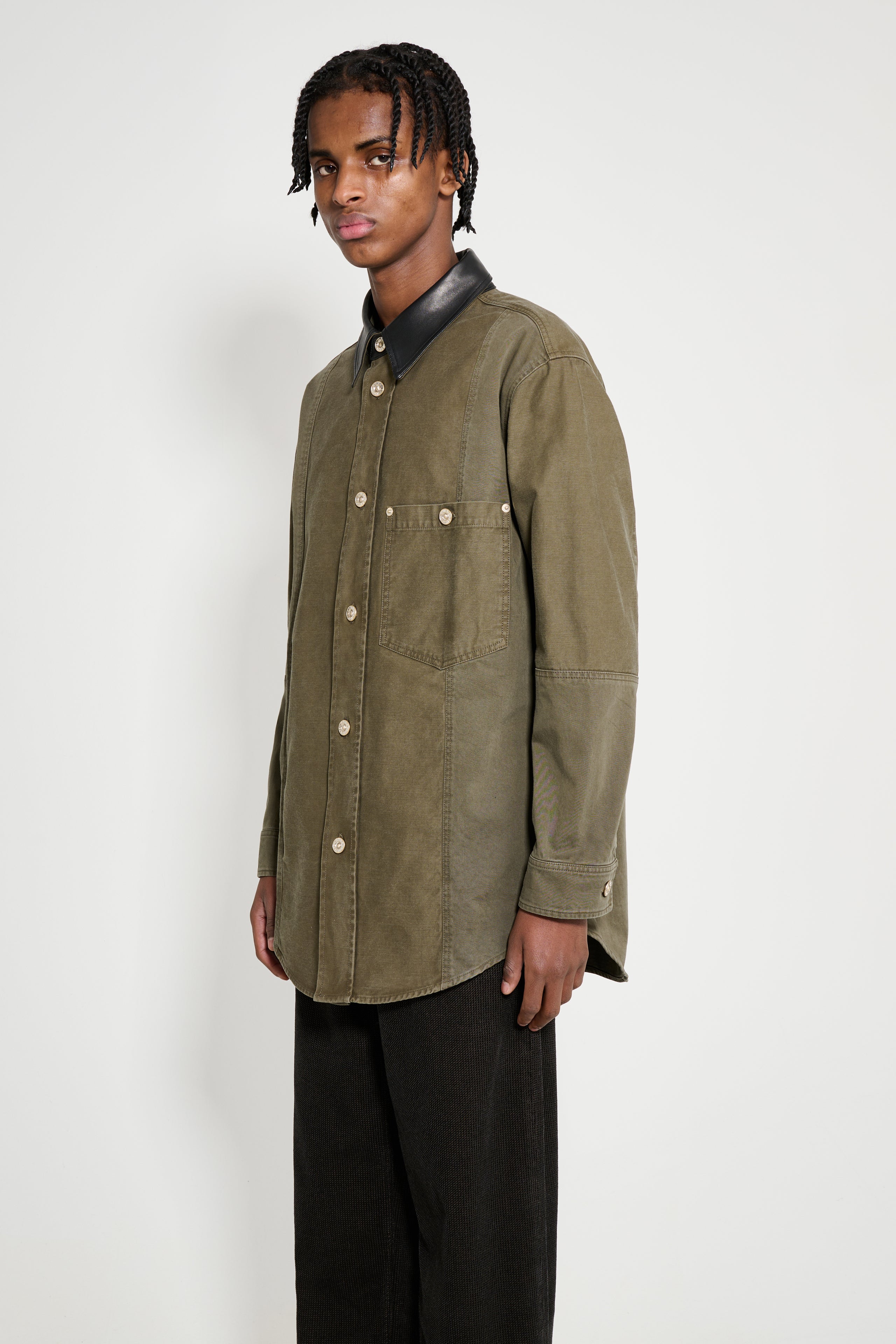 Wales Bonner Brixton Shirt Jacket Olive / Black