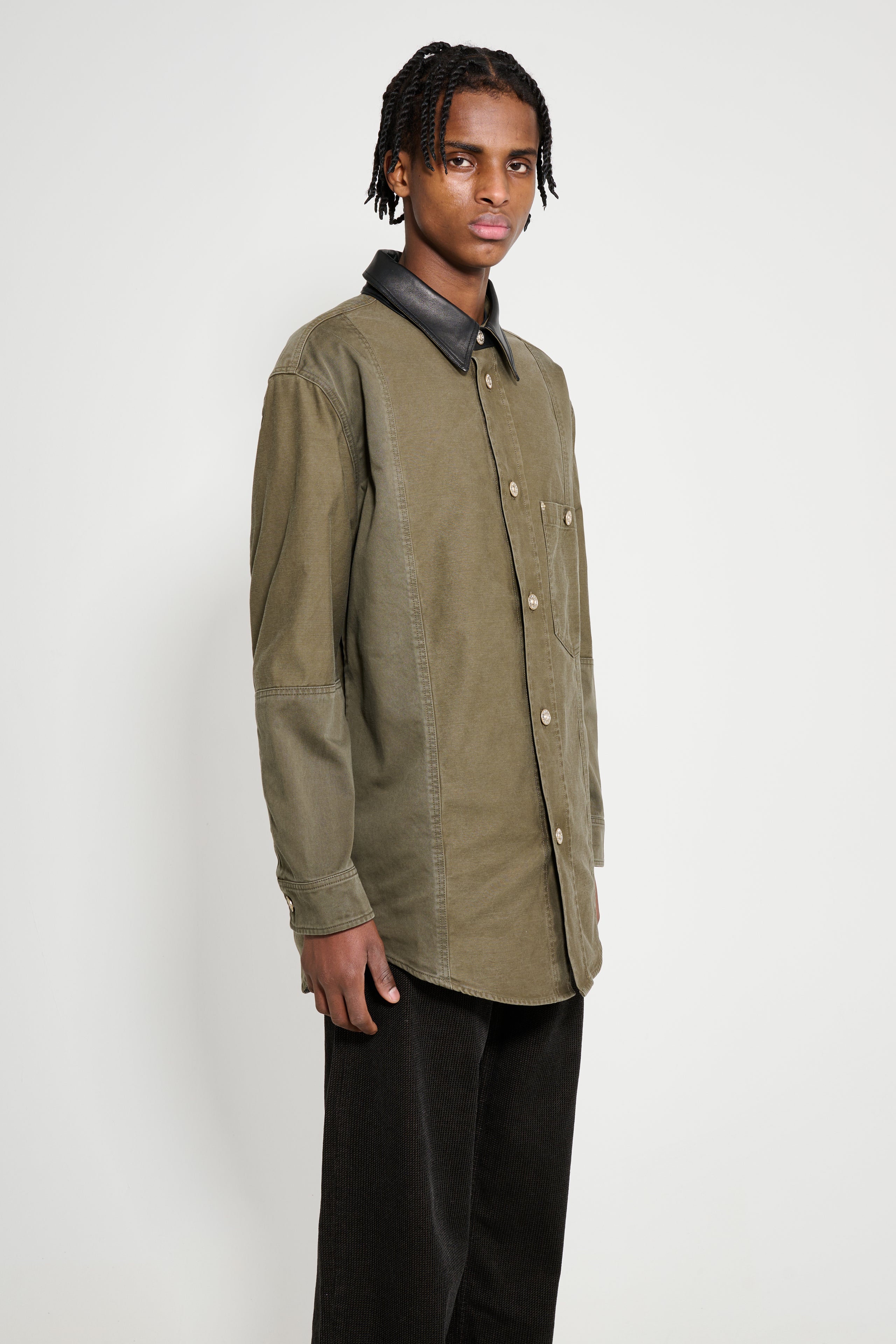 Wales Bonner Brixton Shirt Jacket Olive / Black