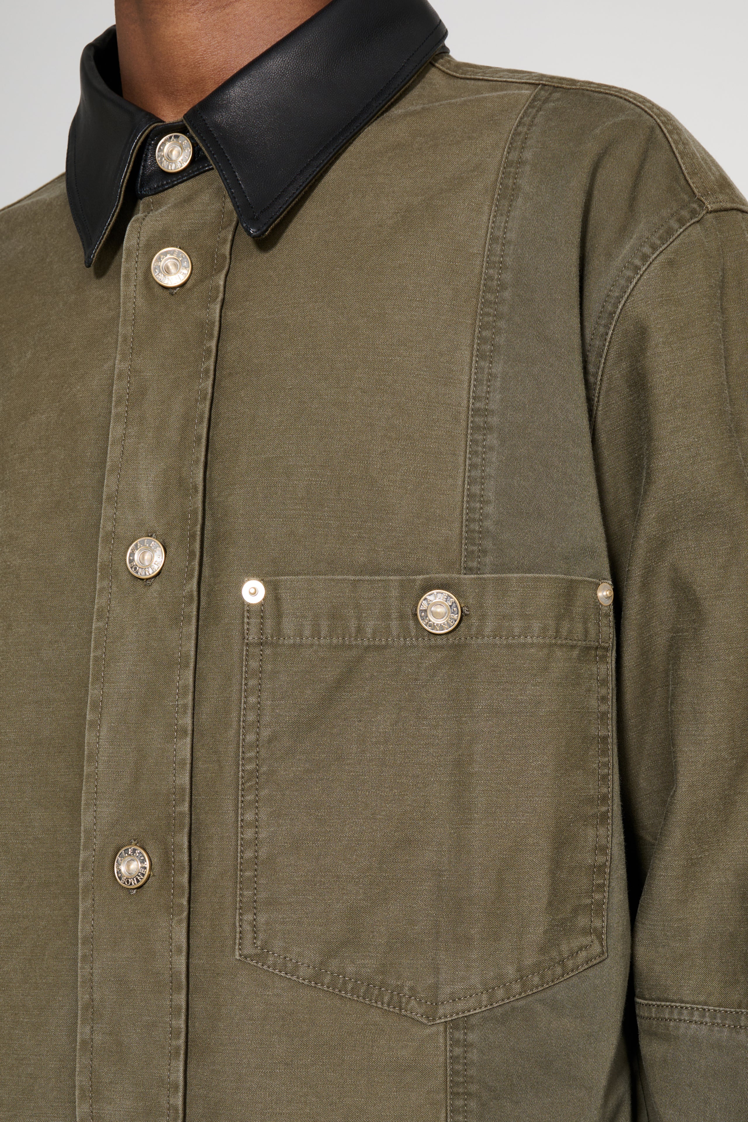 Wales Bonner Brixton Shirt Jacket Olive / Black