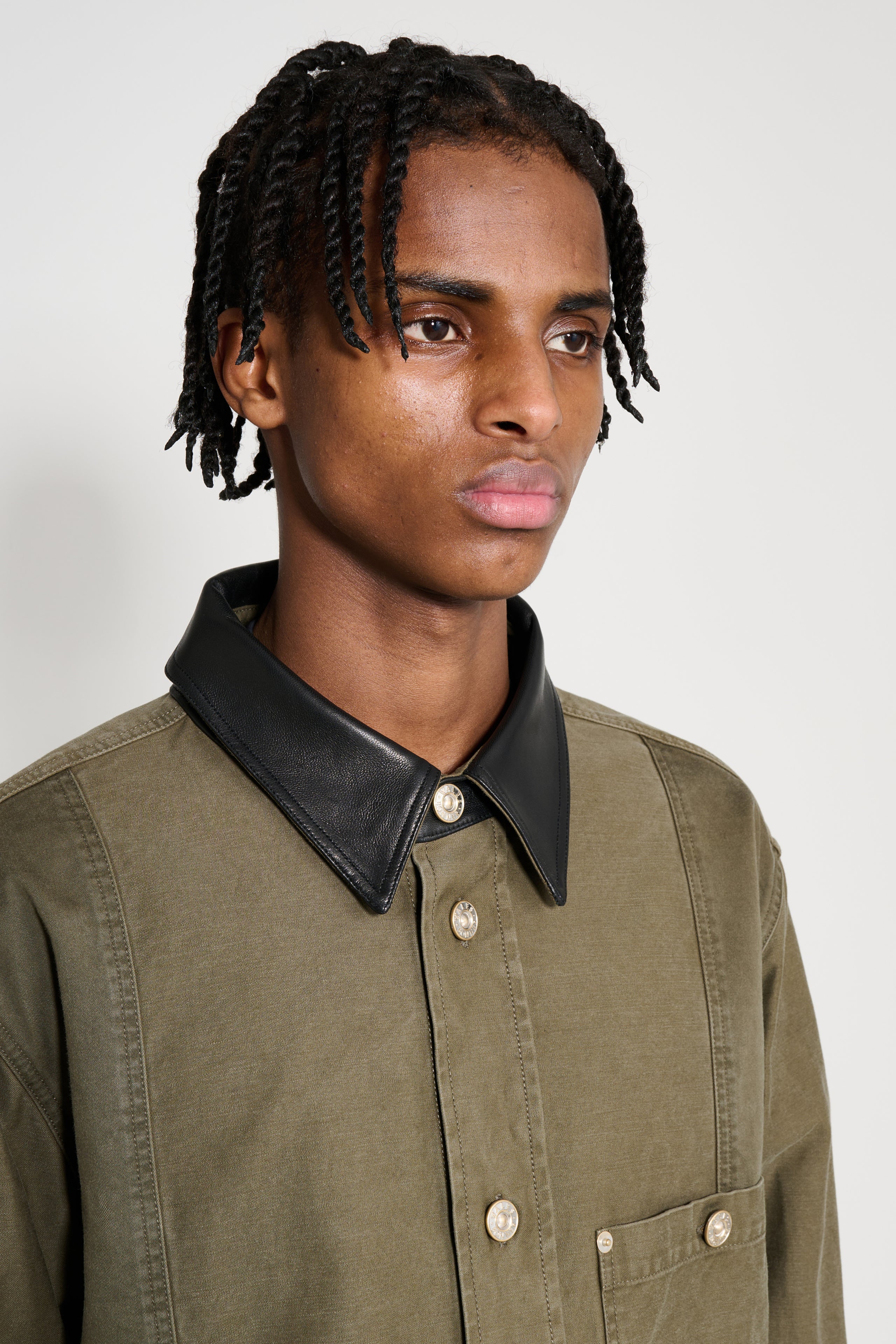 Wales Bonner Brixton Shirt Jacket Olive / Black