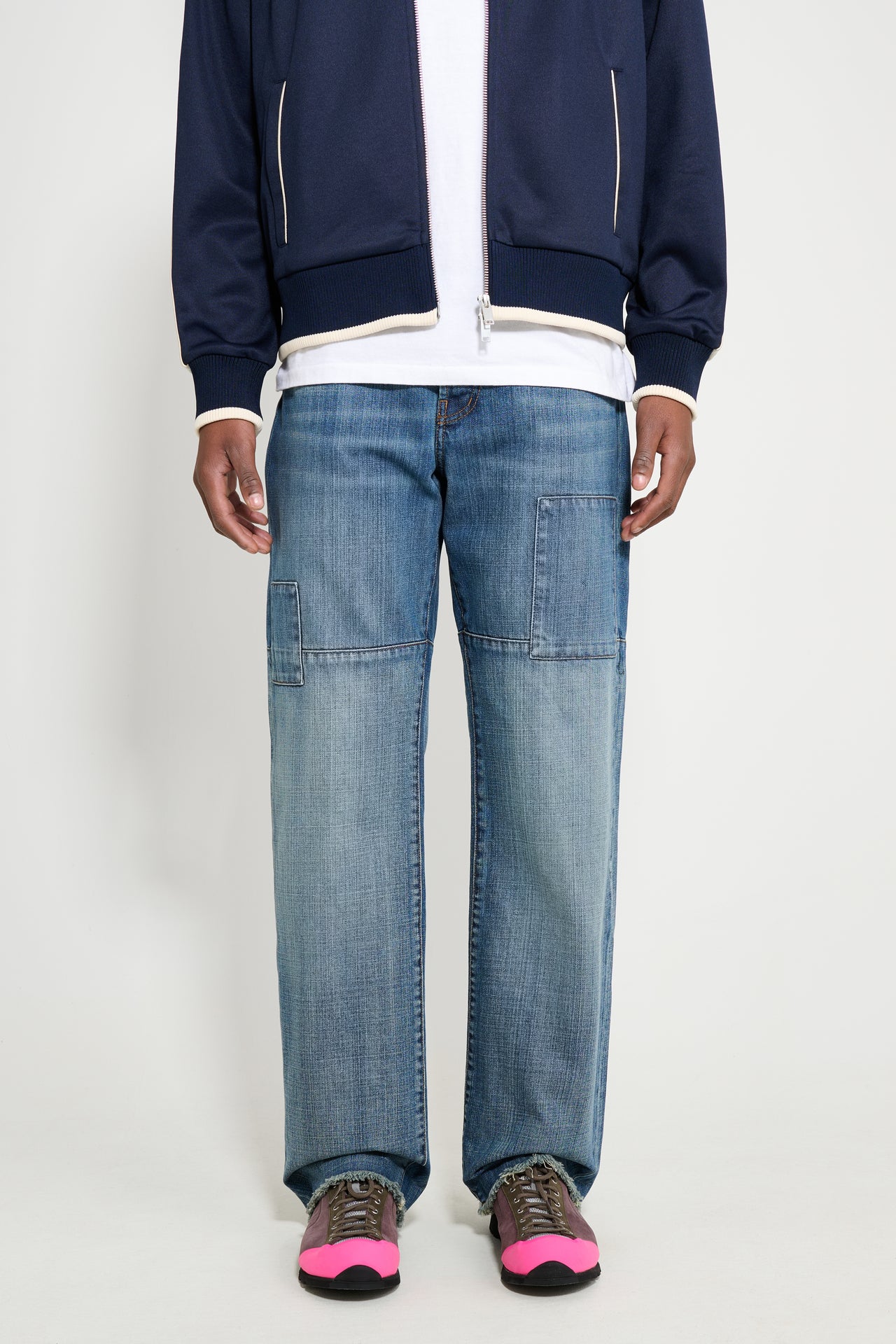 Wales Bonner Chance Denim Patched Blue Vintage Wash