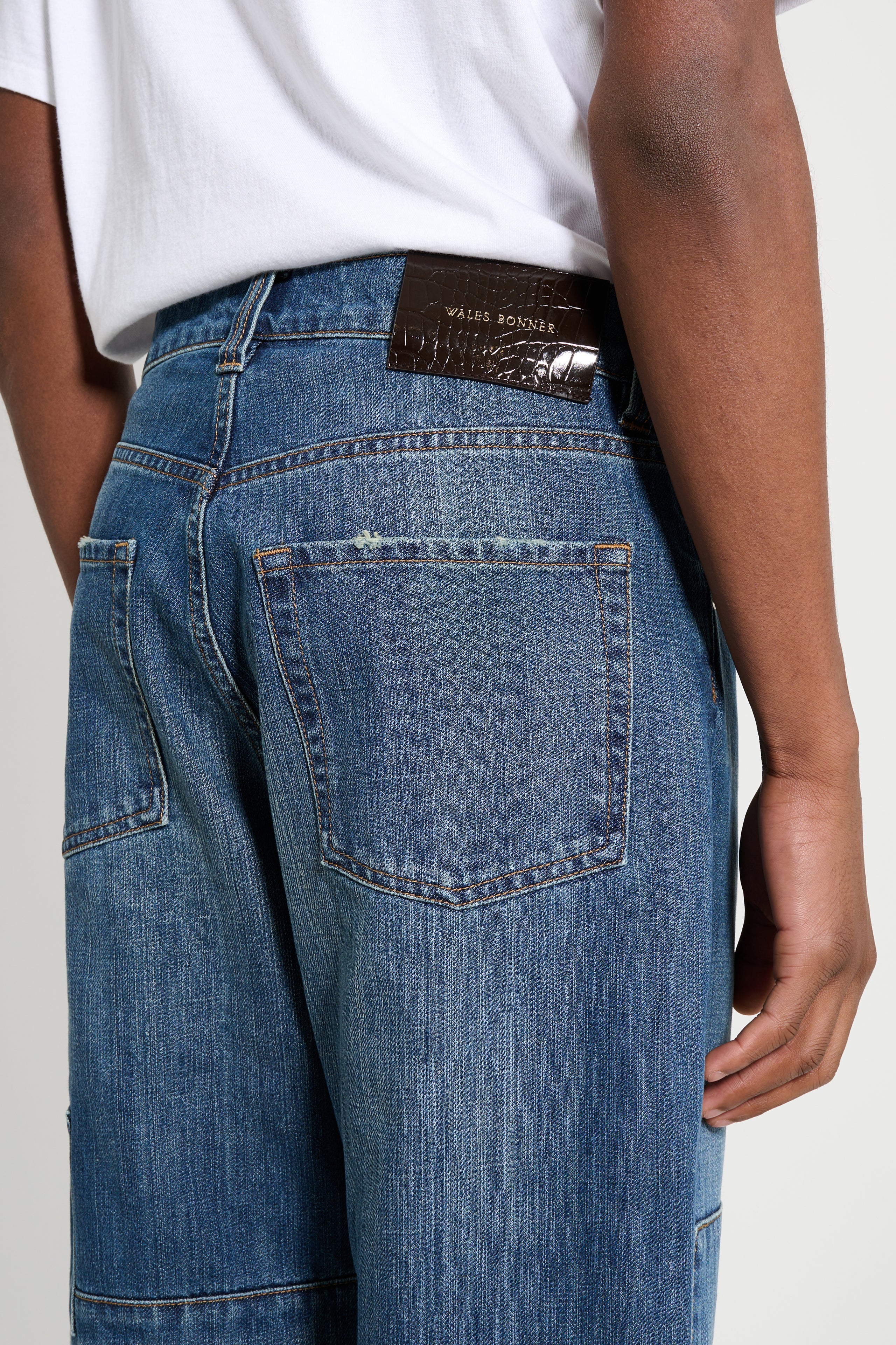 Wales Bonner Chance Denim Patched Blue Vintage Wash